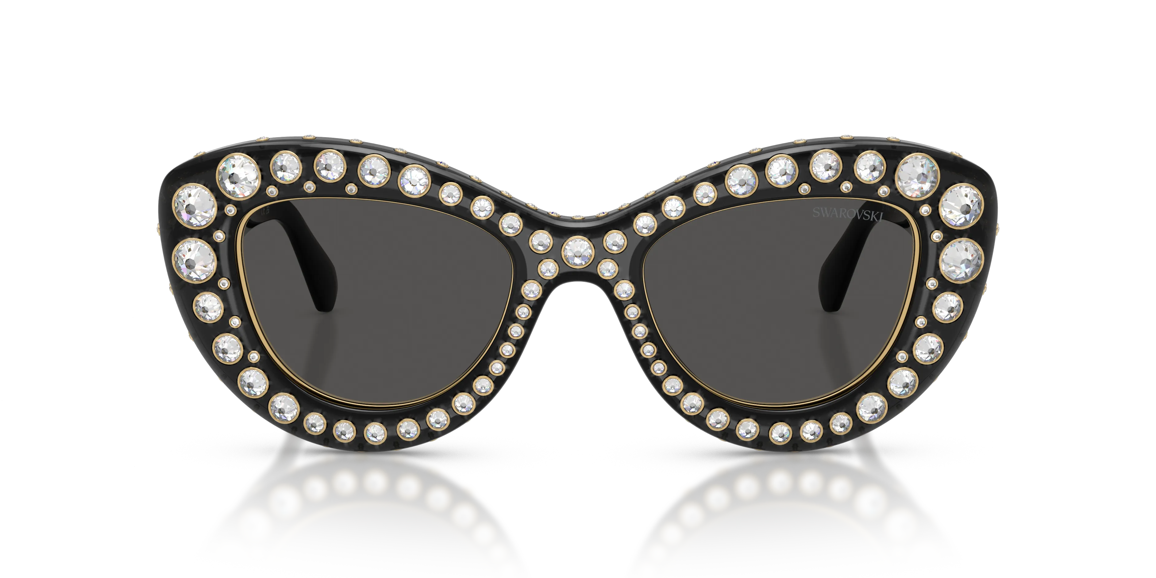 Swarovski SK6060 110487 Occhiali da sole Acetato Grigio Grigio Cat Eye Normale - immagine 3