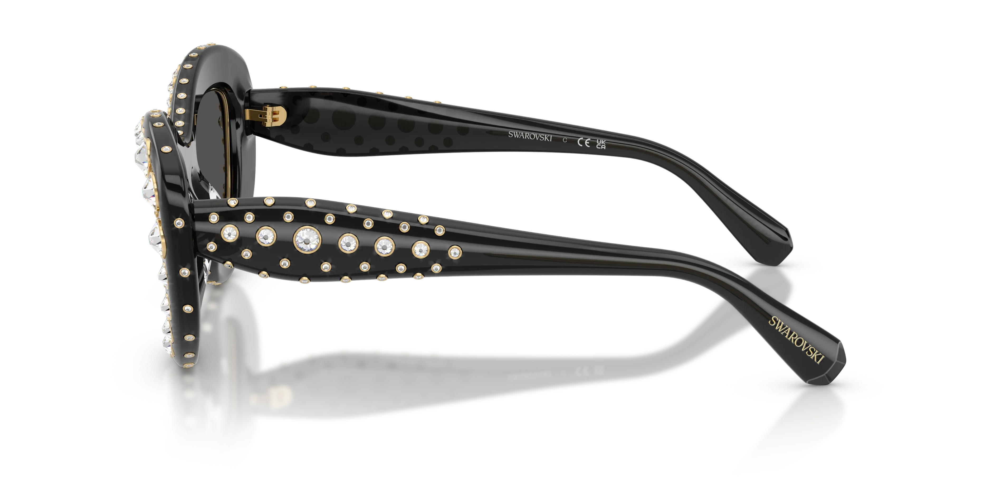 Swarovski SK6060 110487 Occhiali da sole Acetato Grigio Grigio Cat Eye Normale - immagine 4