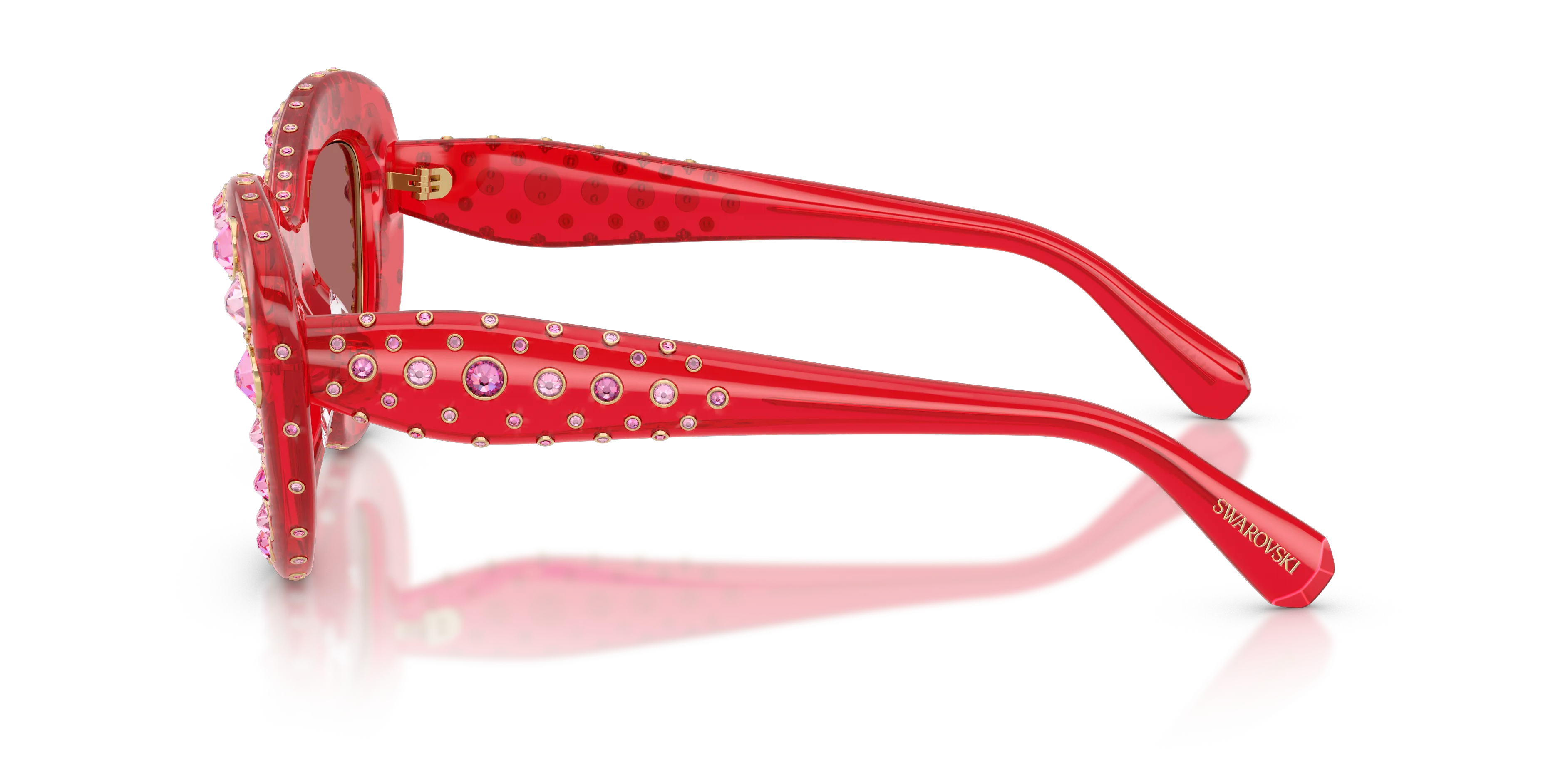 Swarovski SK6060 110369 Occhiali da sole Acetato Rosso Viola Cat Eye Normale - immagine 4