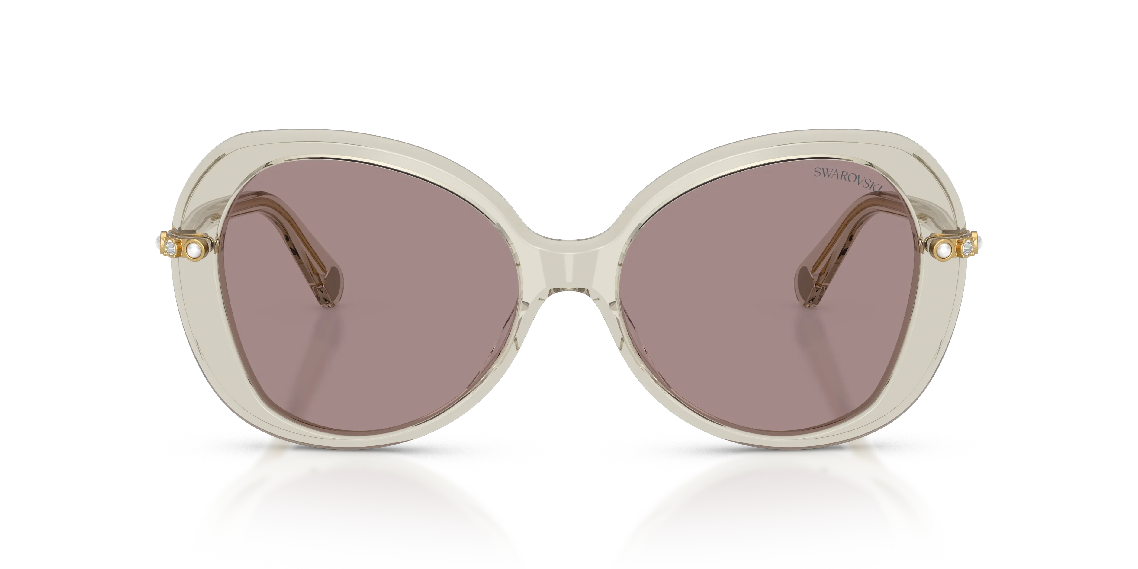 Swarovski SK6059 3003LA Occhiali da sole Acetato Marrone Viola Farfalla Normale - immagine 3
