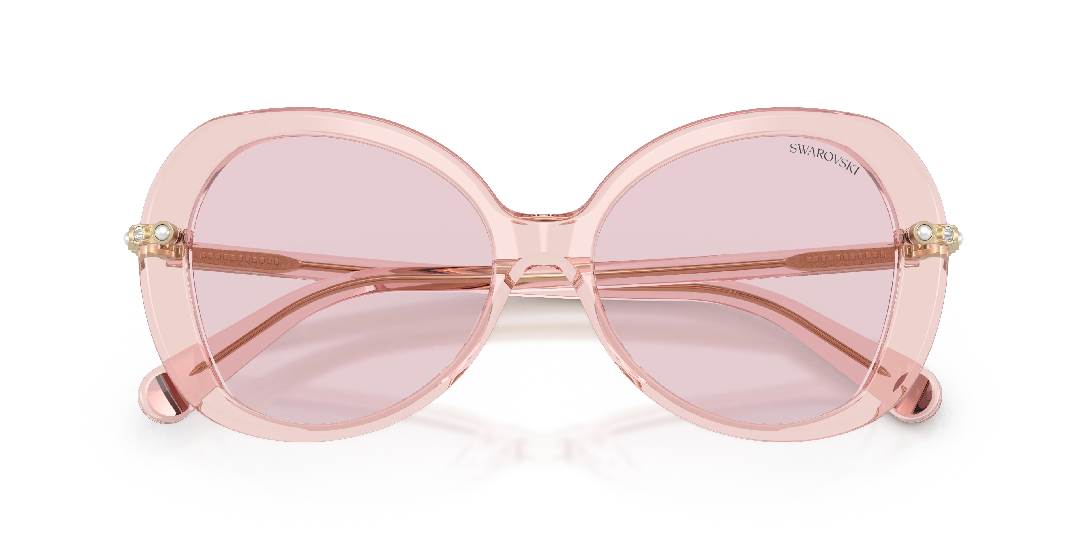 Swarovski SK6059 1070P5 Occhiali da sole Acetato Rosa Rosa Farfalla Fotocromatiche - immagine 2