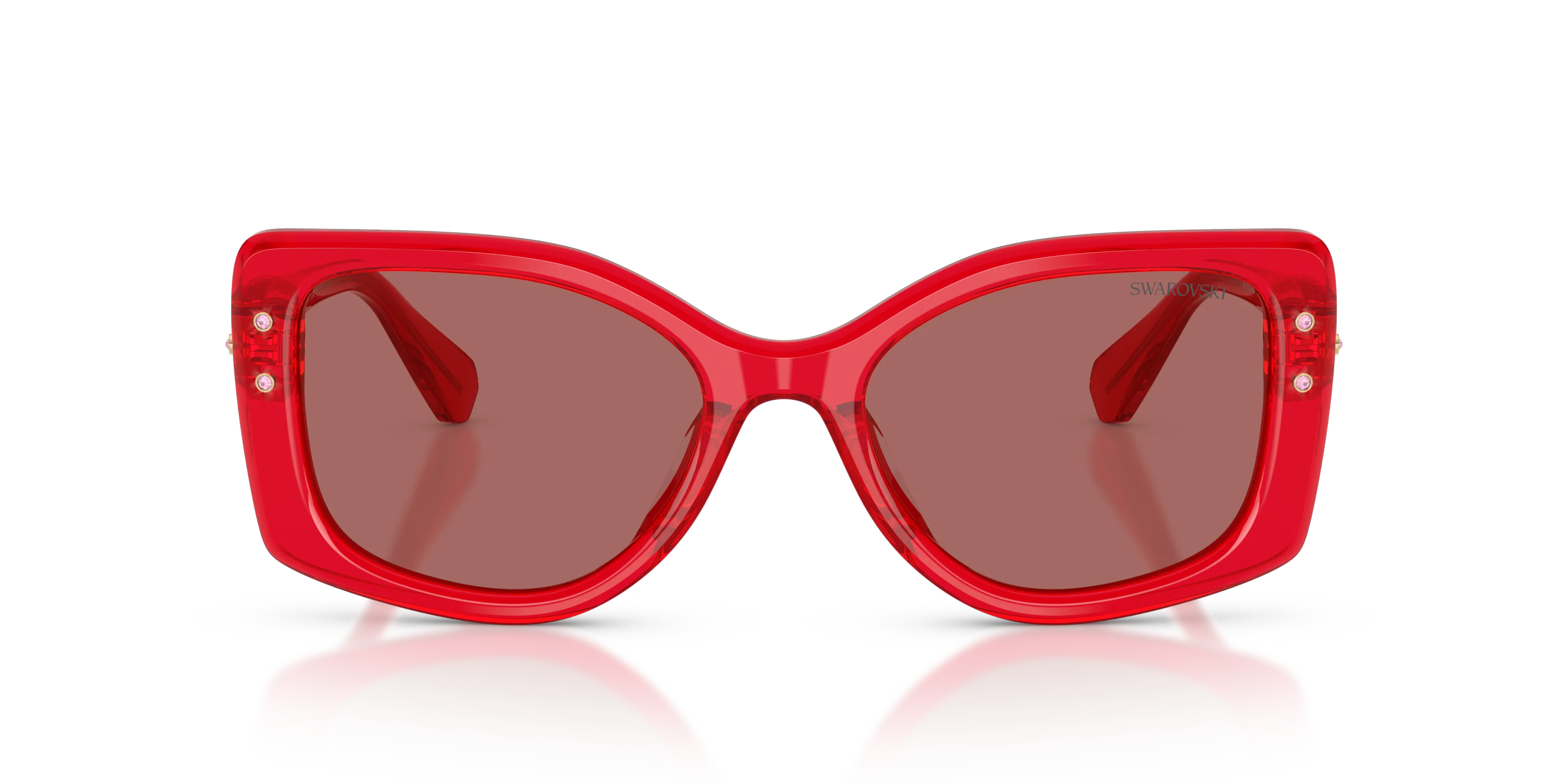 Swarovski SK6058U 110369 Occhiali da sole Acetato Rosso Viola Pillow Normale - immagine 3