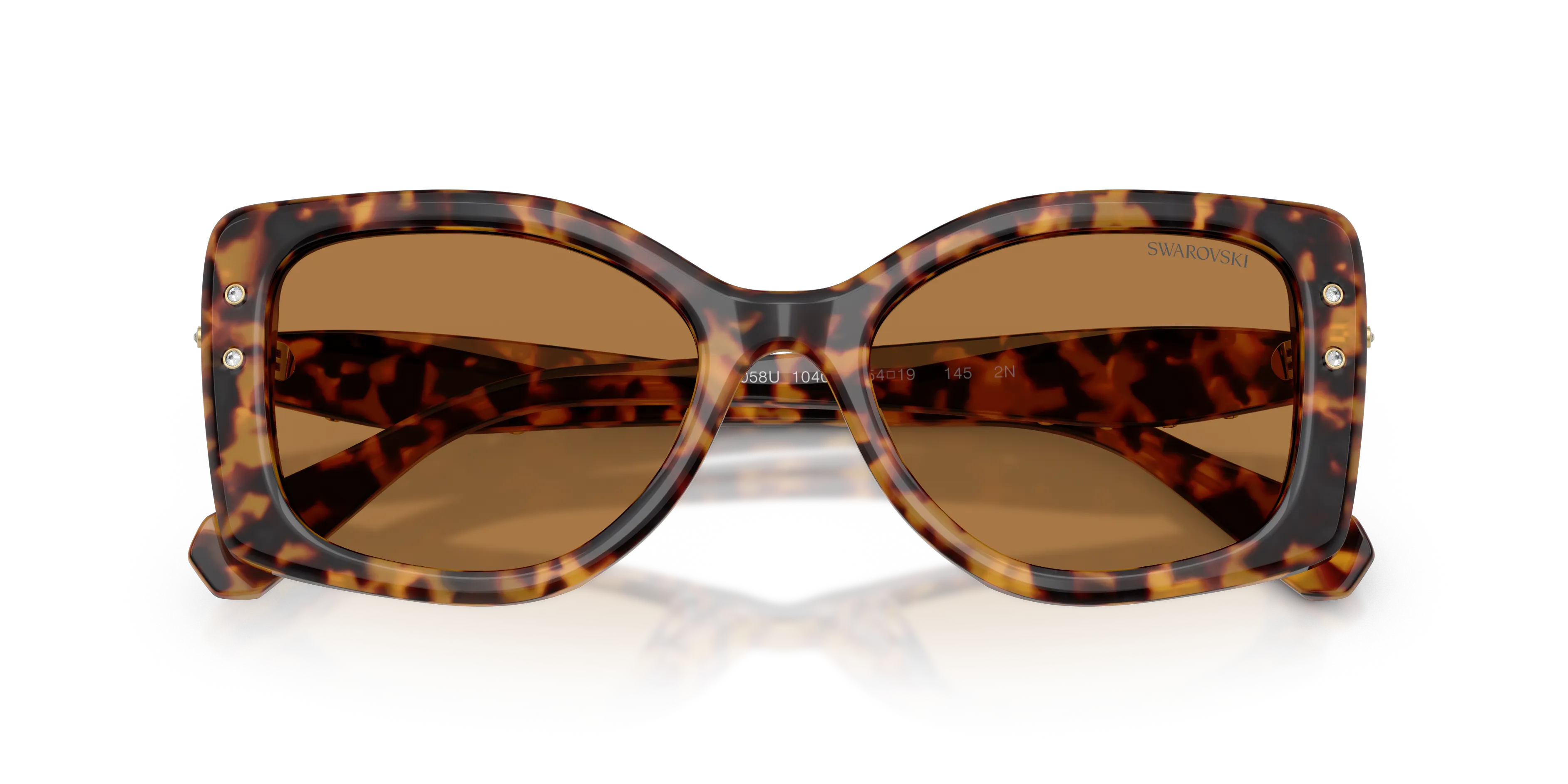 Swarovski SK6058U 104073 Occhiali da sole Acetato Tartaruga Bronzo Pillow Normale - immagine 2