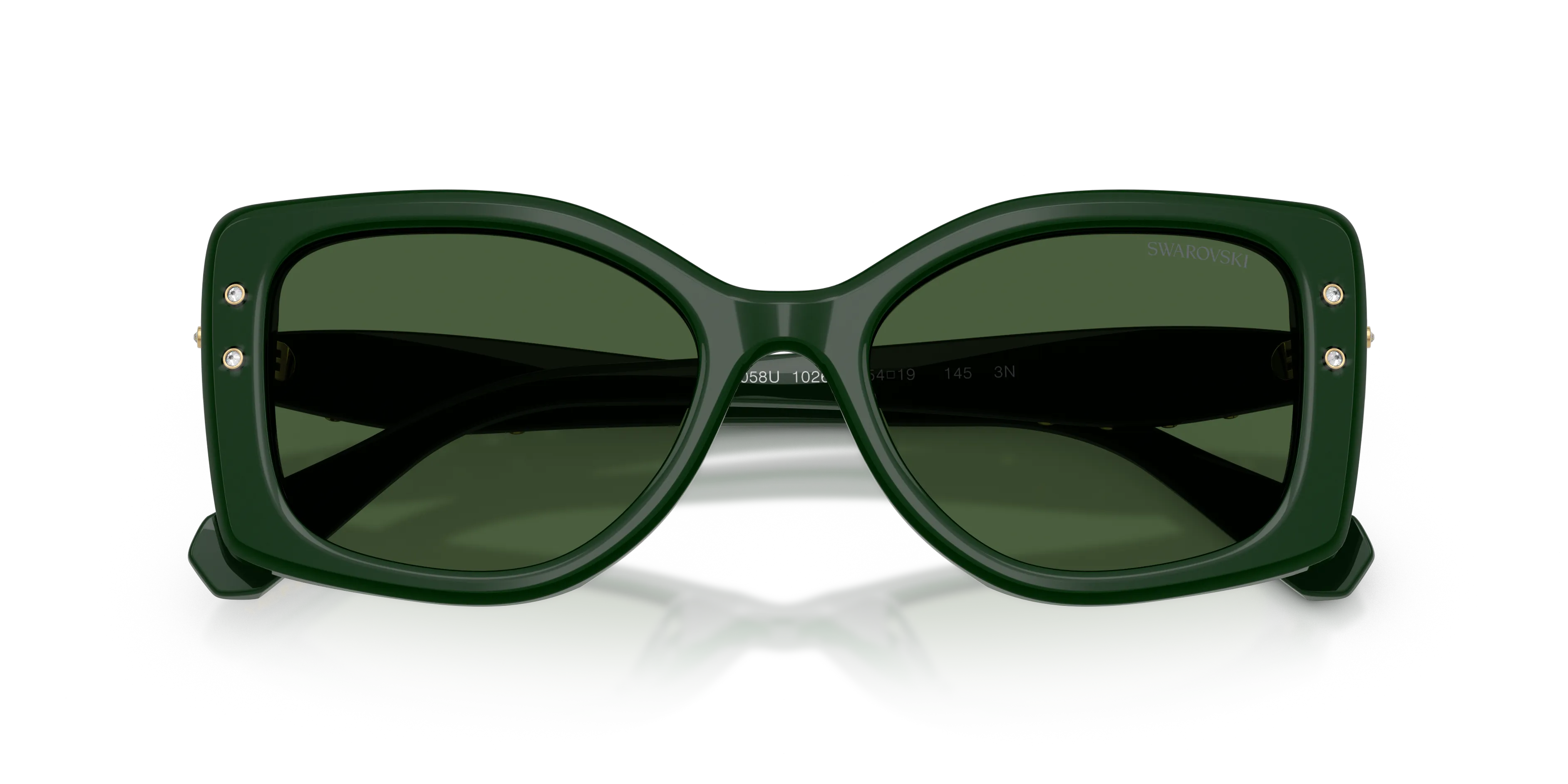 Swarovski SK6058U 102671 Occhiali da sole Acetato Verde Verde Pillow Normale - immagine 2