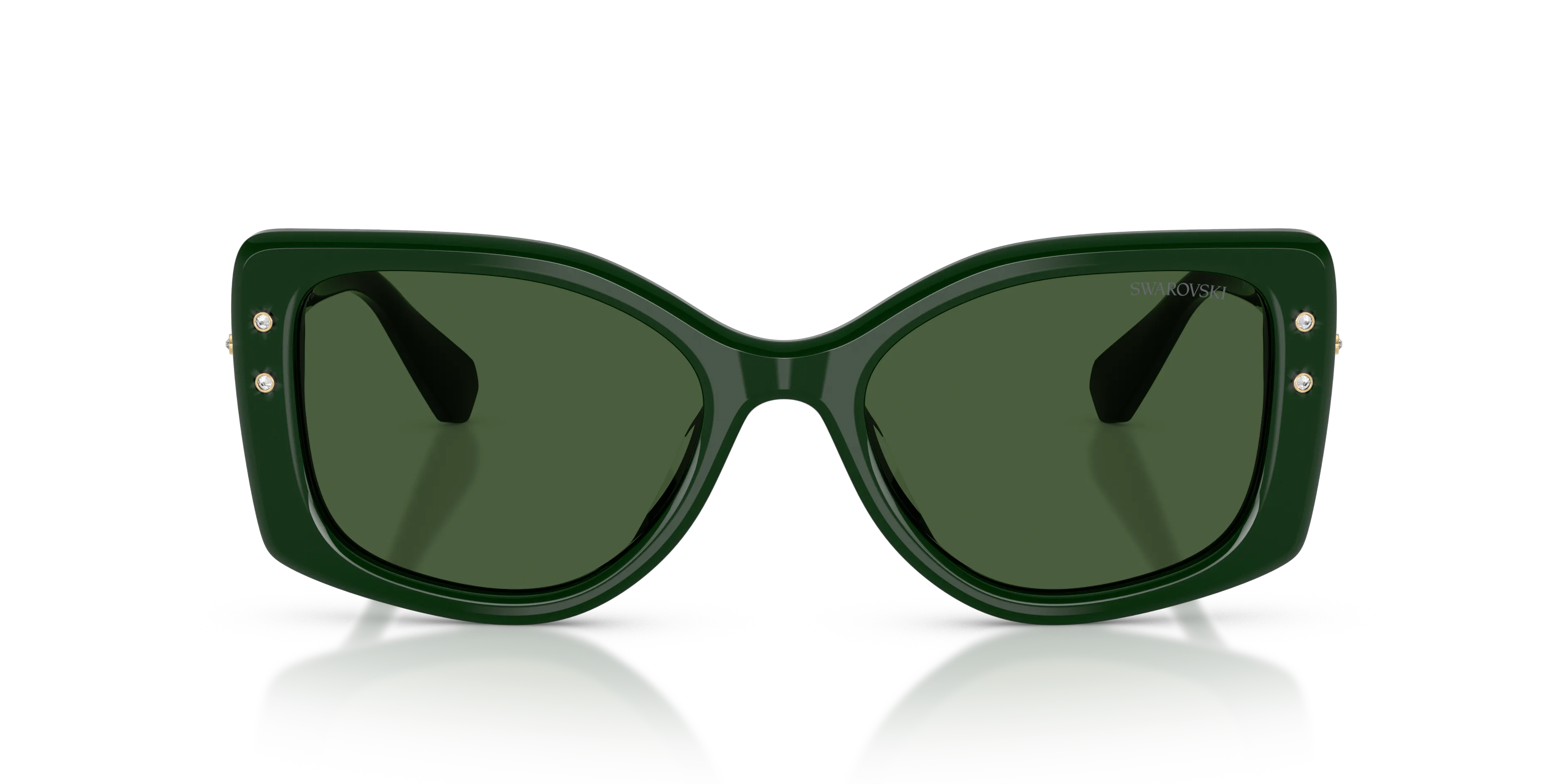 Swarovski SK6058U 102671 Occhiali da sole Acetato Verde Verde Pillow Normale - immagine 3