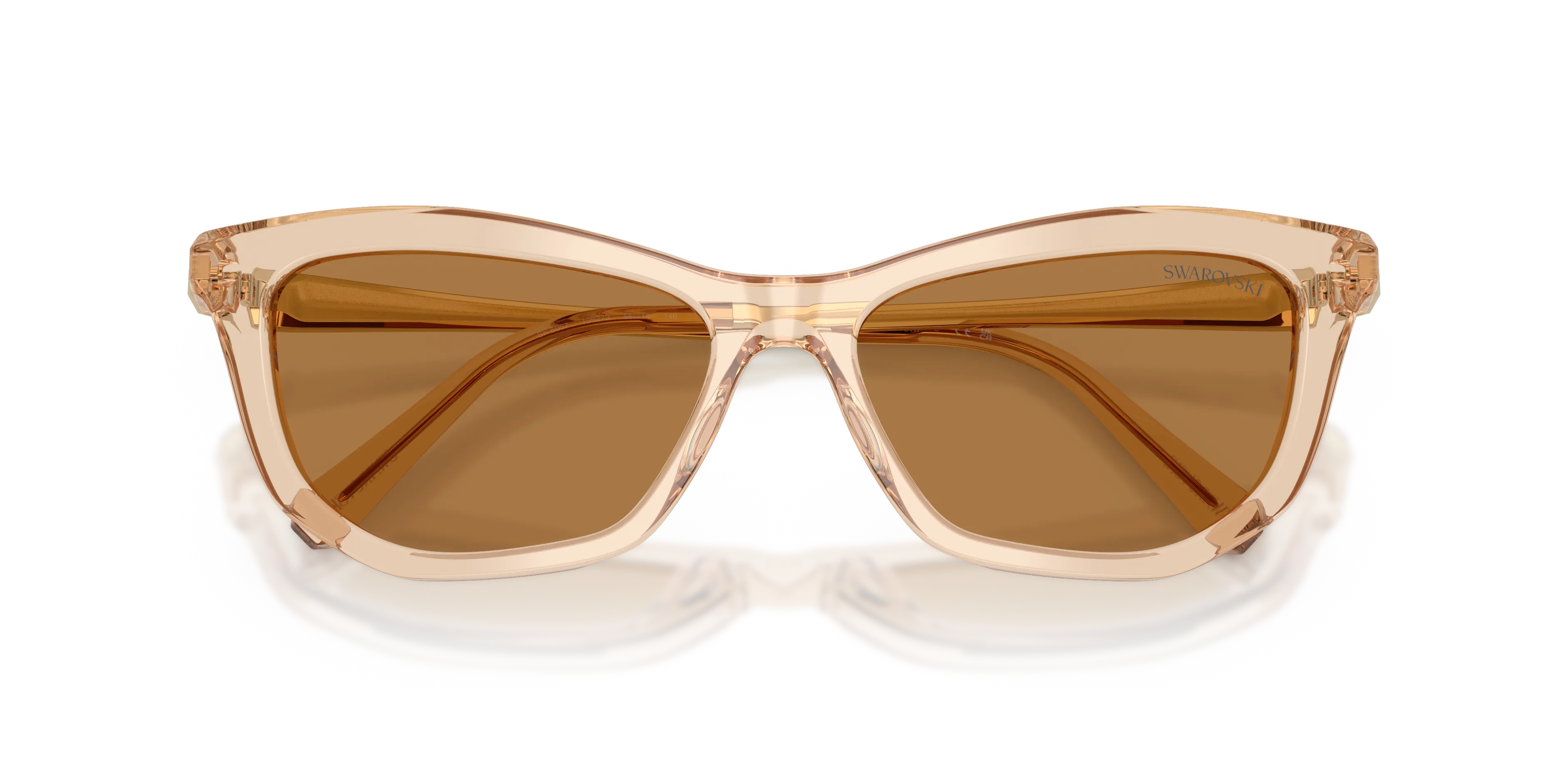 Swarovski SK6057 109273 Occhiali da sole Acetato Marrone Bronzo Cat Eye Normale - immagine 2