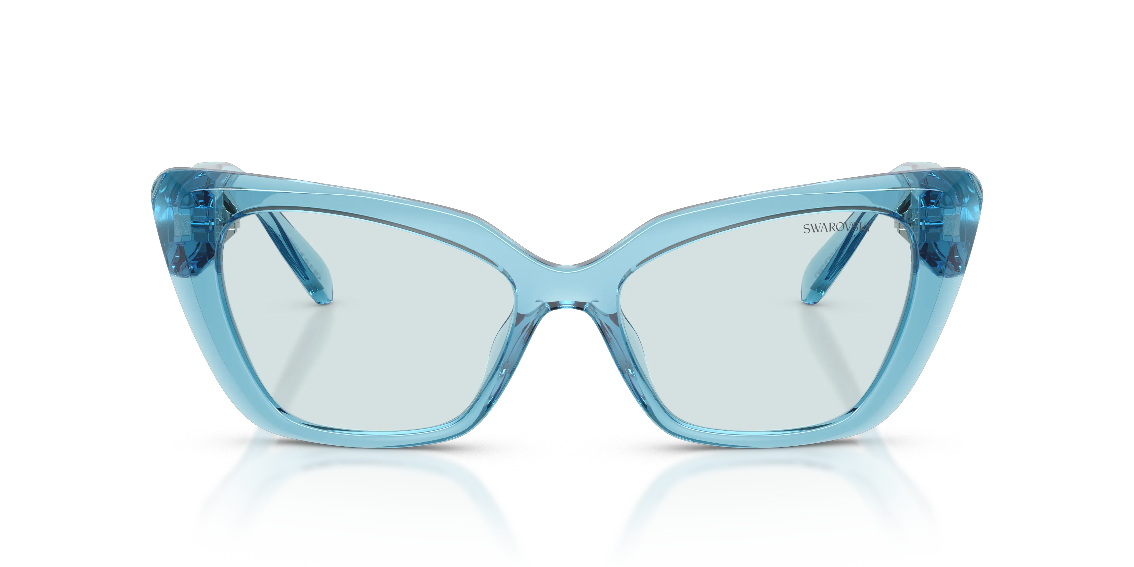 Swarovski SK6047 107872 Occhiali da sole Iniettato Blu Blu Cat Eye Fotocromatiche - immagine 3