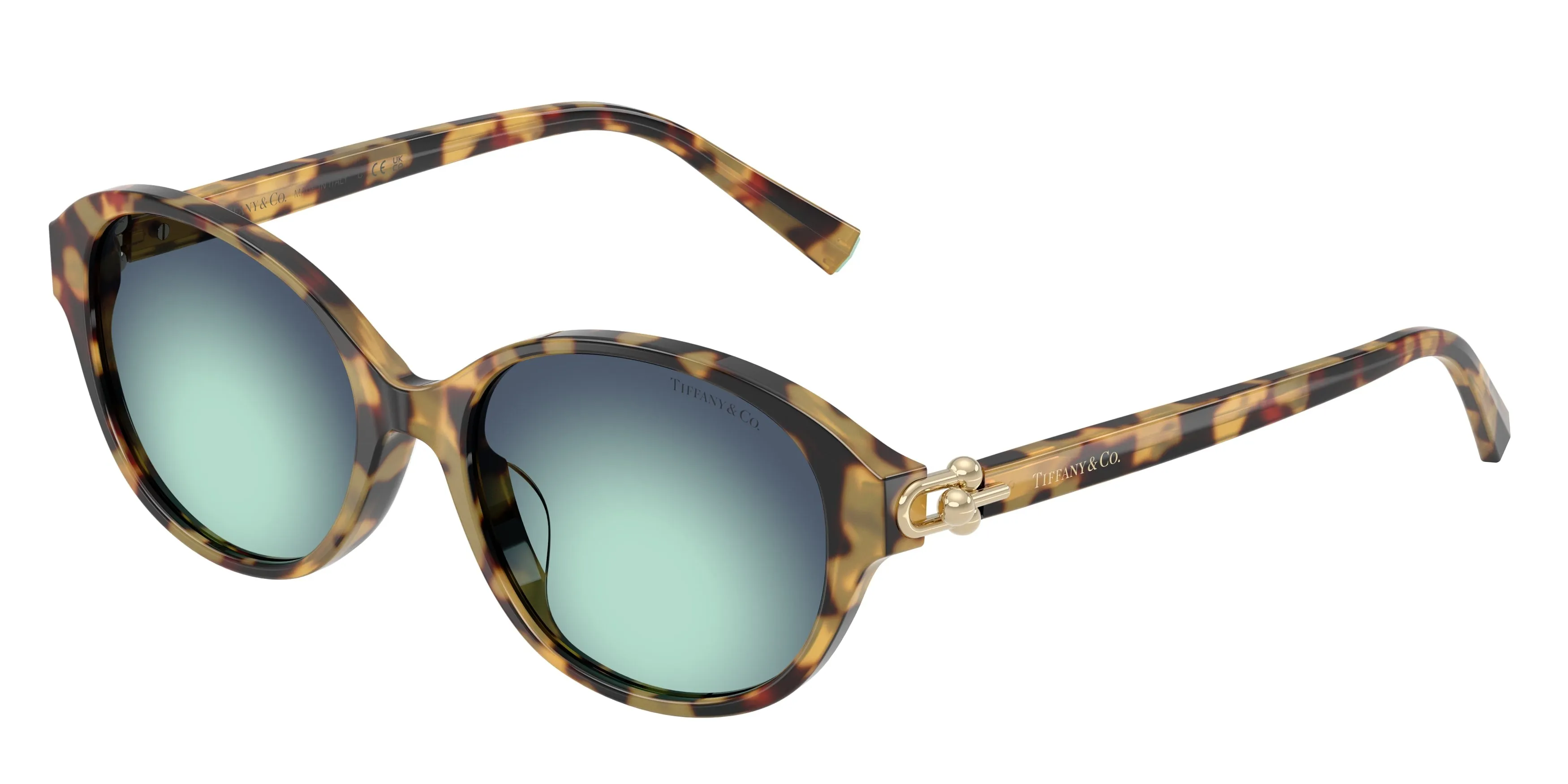 Tiffany TF4263D 80649S Occhiali da sole Acetato Tartaruga Blu Rotonda Normale Sfumato - immagine 1