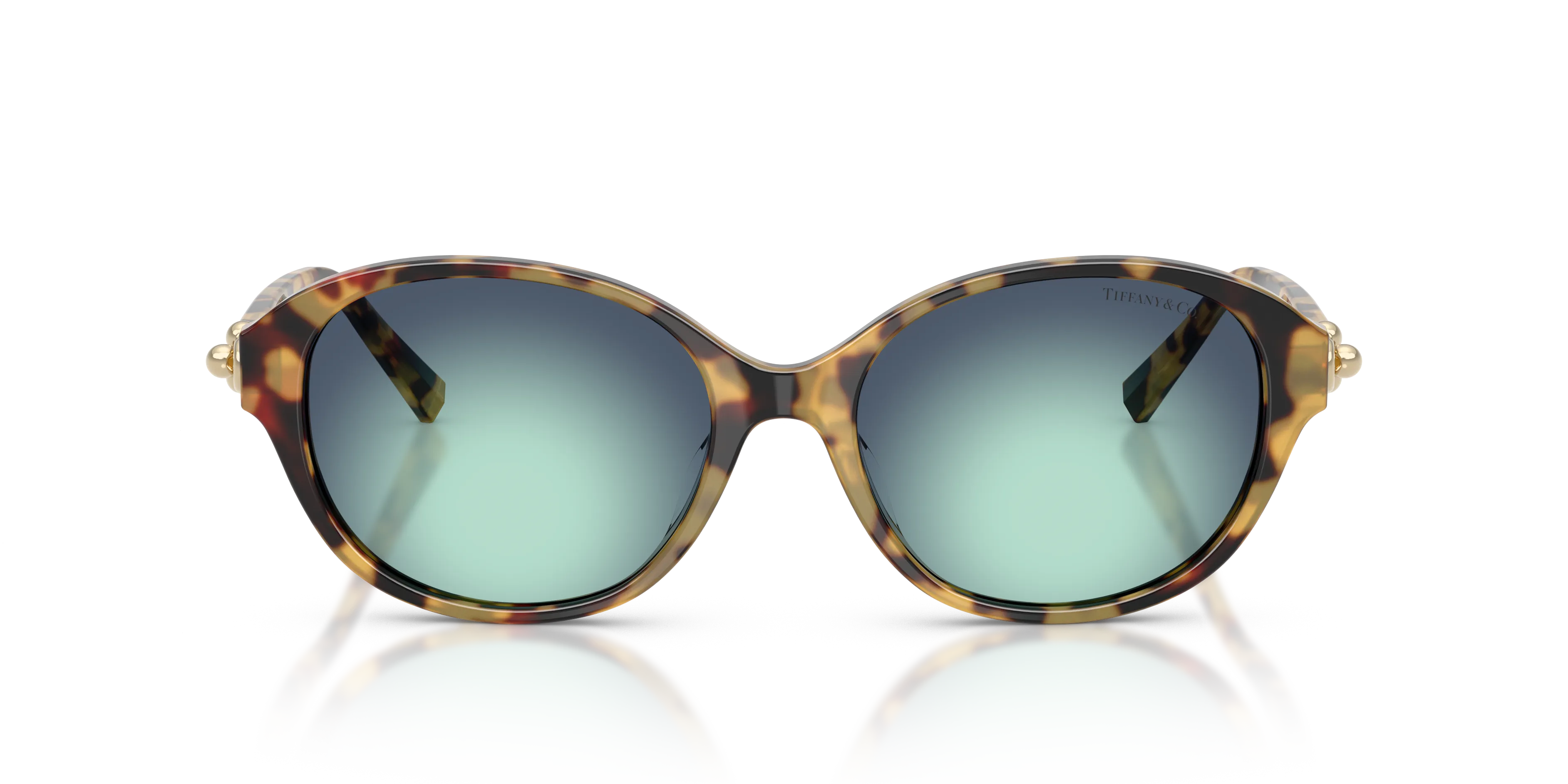 Tiffany TF4263D 80649S Occhiali da sole Acetato Tartaruga Blu Rotonda Normale Sfumato - immagine 3