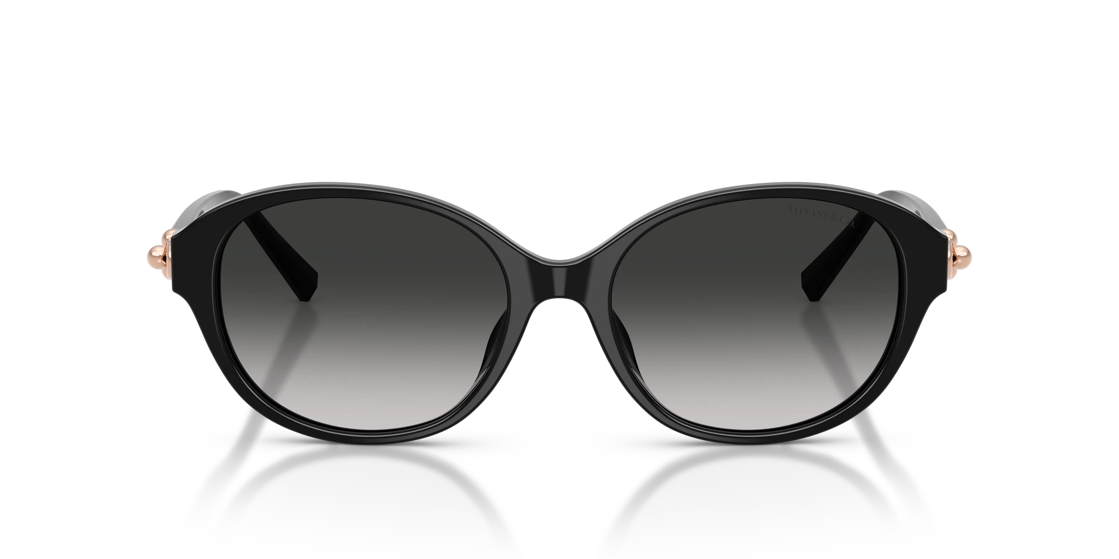 Tiffany TF4263D 80013C Occhiali da sole Acetato Nero Grigio Rotonda Normale Sfumato - immagine 3