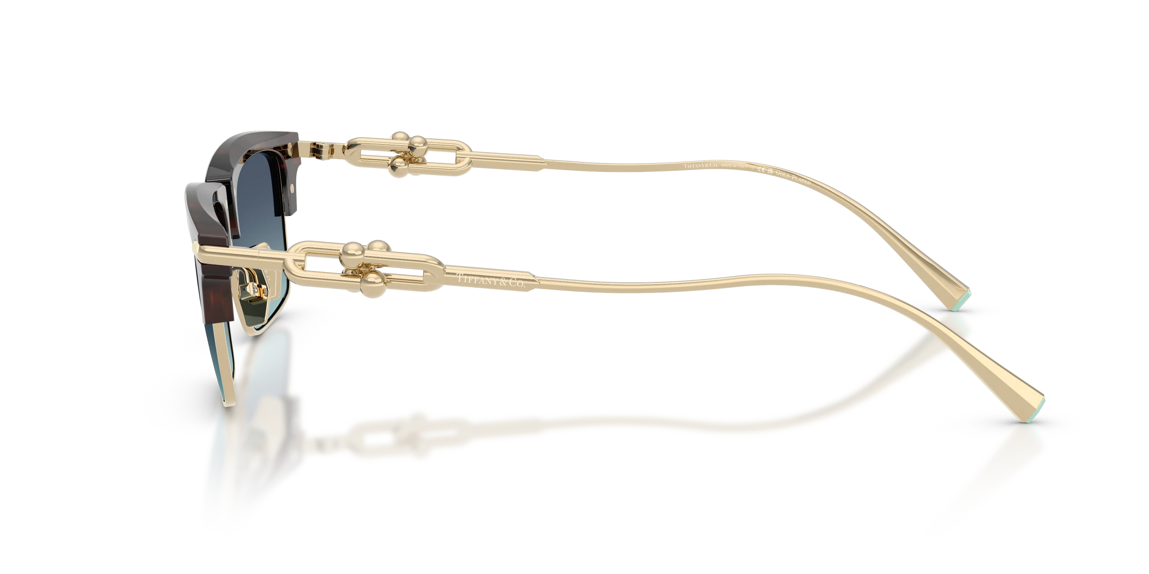 Tiffany TF4262K 80159S Occhiali da sole Acetato Tartaruga Blu Squadrata Normale Sfumato - immagine 4