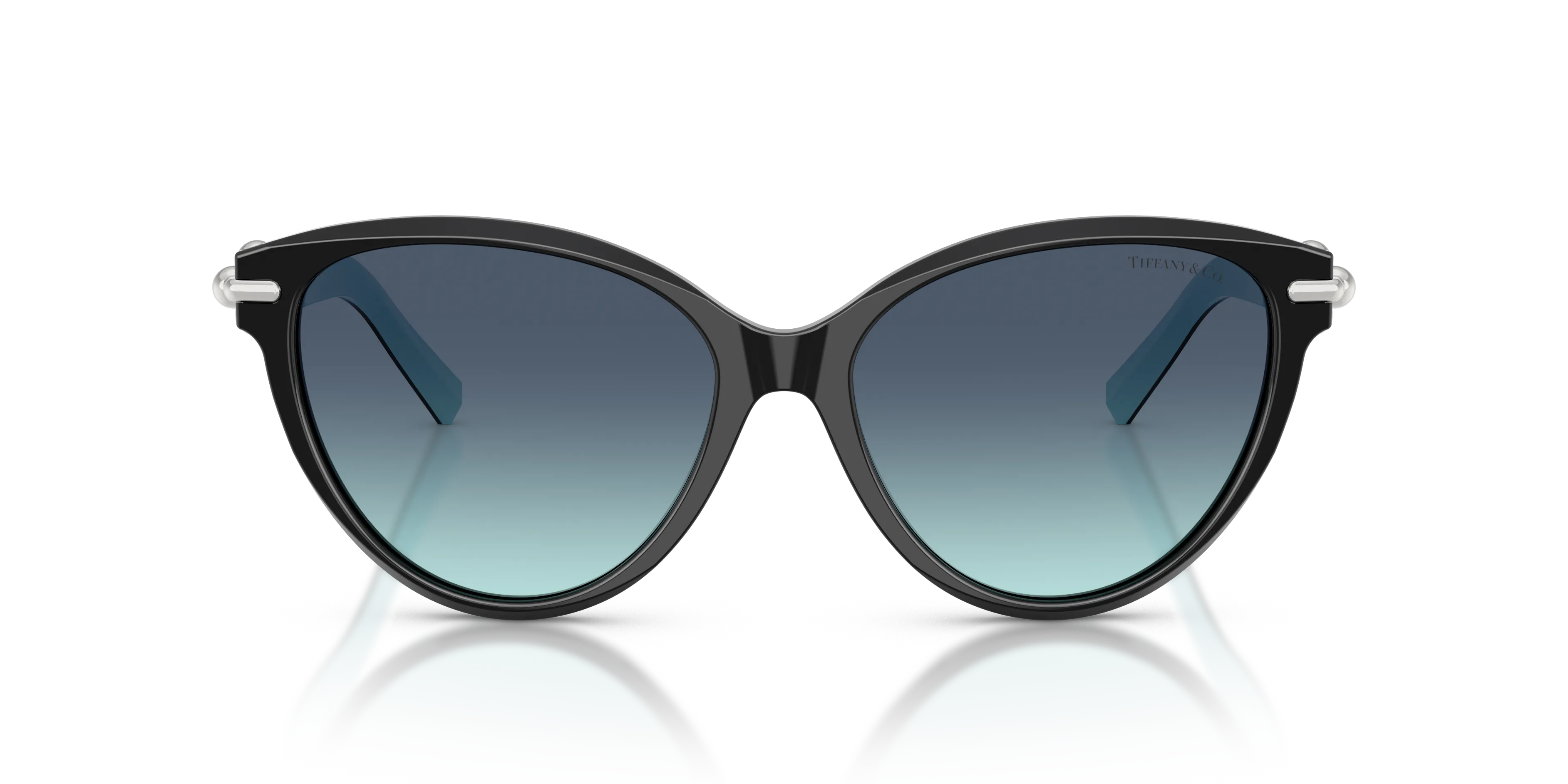 Tiffany TF4261 80559S Occhiali da sole Acetato Nero Blu Cat Eye Normale Sfumato - immagine 3