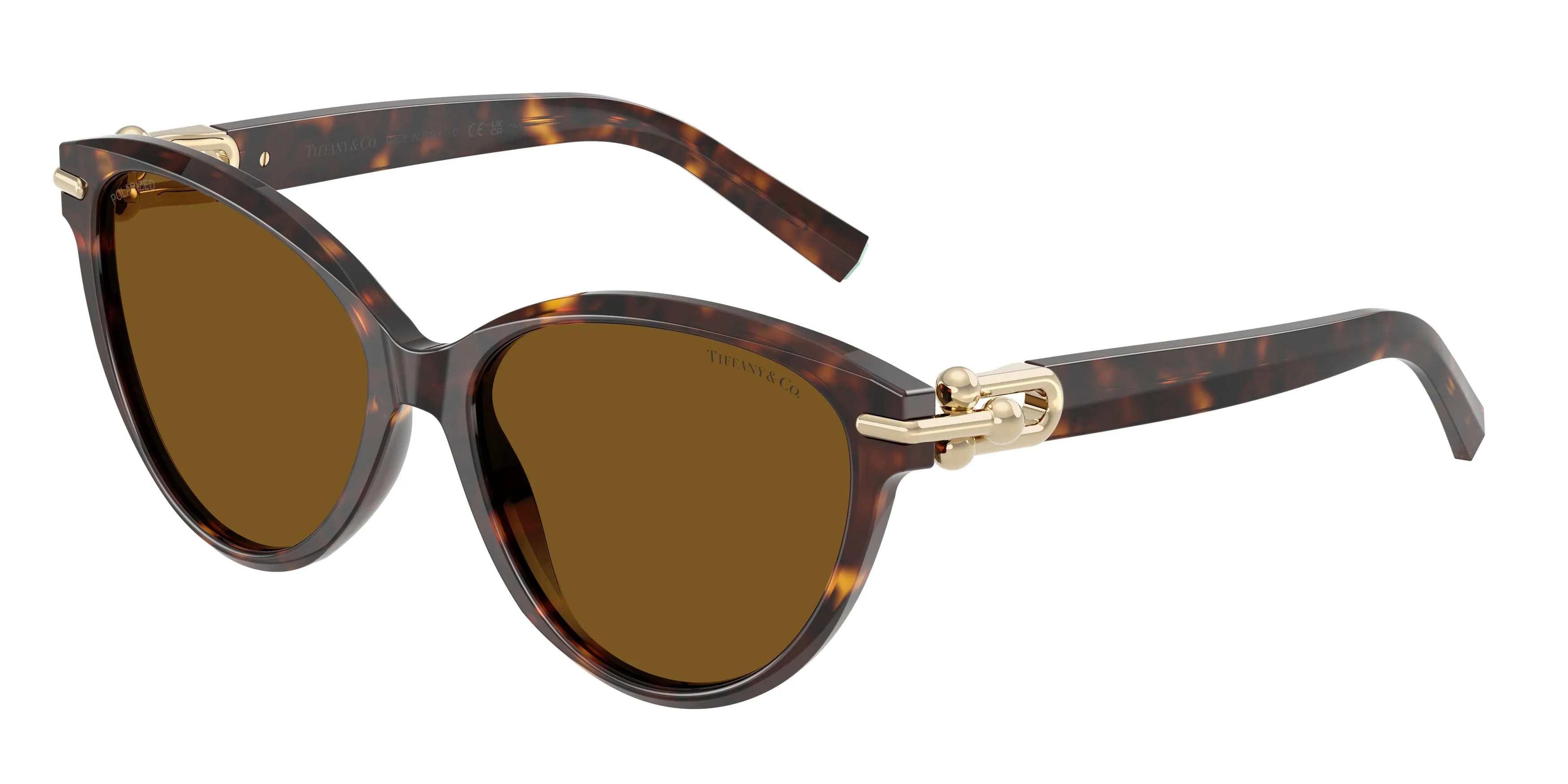 Tiffany TF4261 801583 Occhiali da sole Acetato Tartaruga Marrone Cat Eye Polarizzata - immagine 1