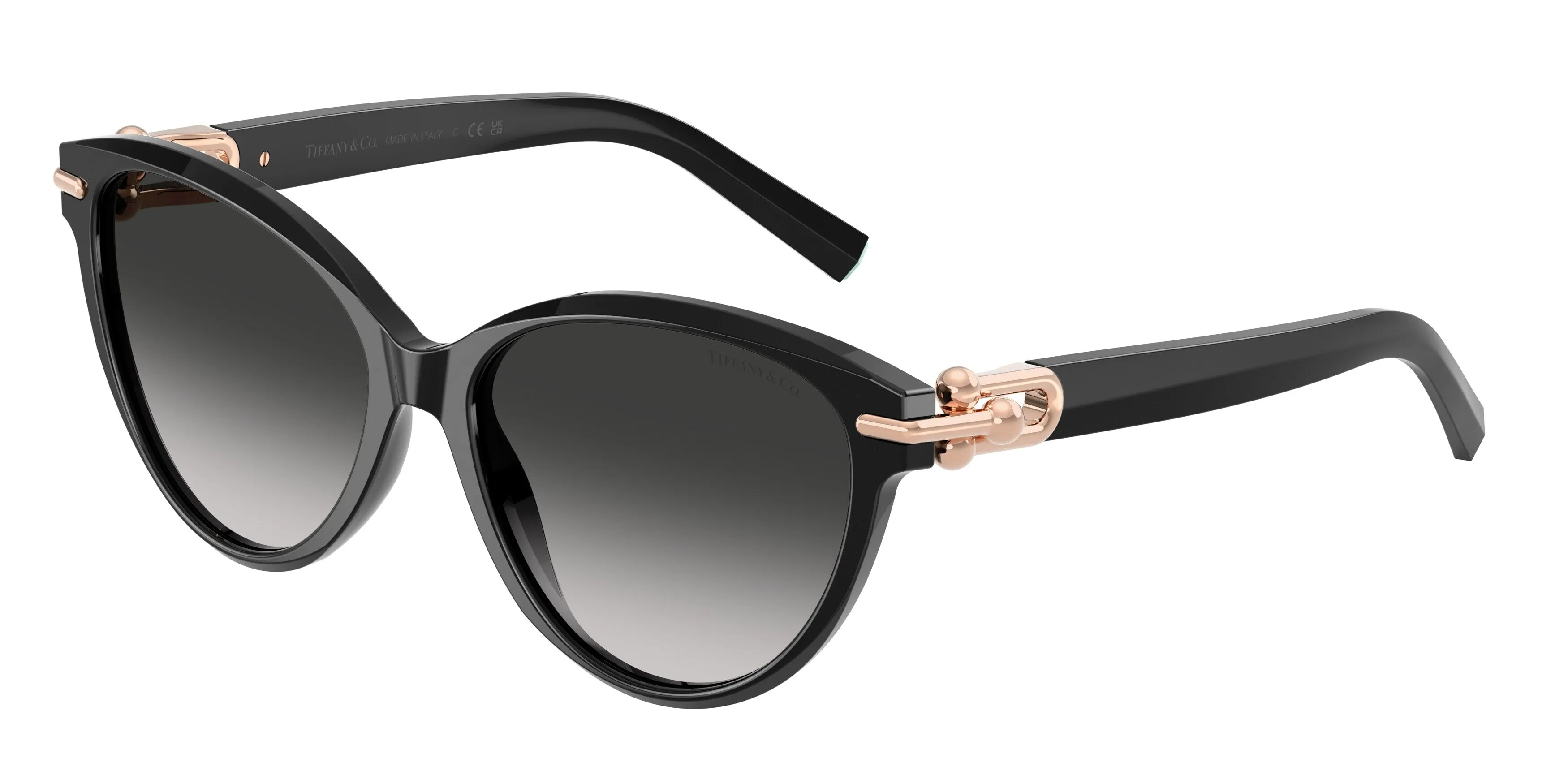 Tiffany TF4261 80013C Occhiali da sole Acetato Nero Grigio Cat Eye Normale Sfumato - immagine 1