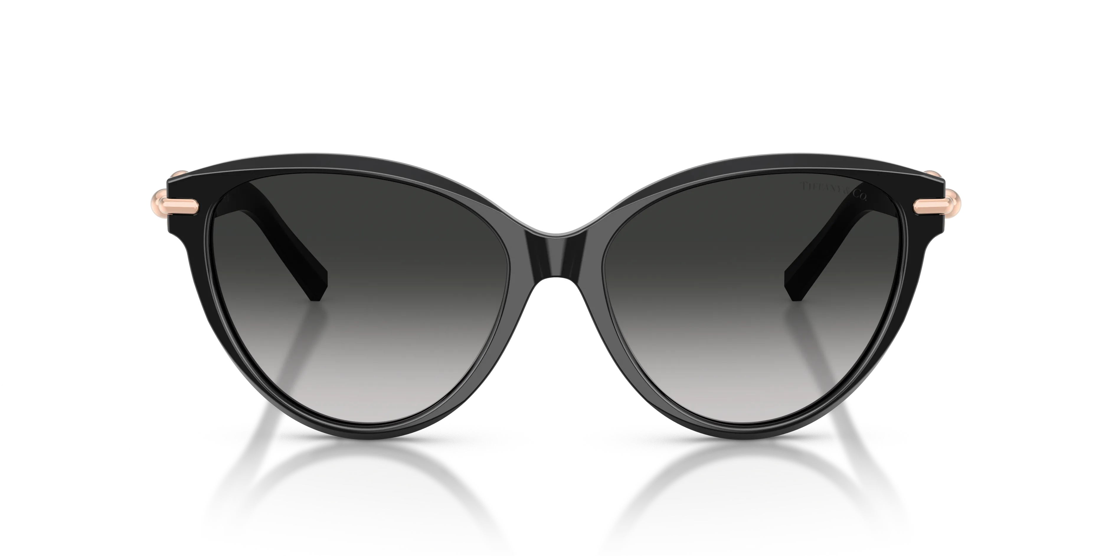 Tiffany TF4261 80013C Occhiali da sole Acetato Nero Grigio Cat Eye Normale Sfumato - immagine 3