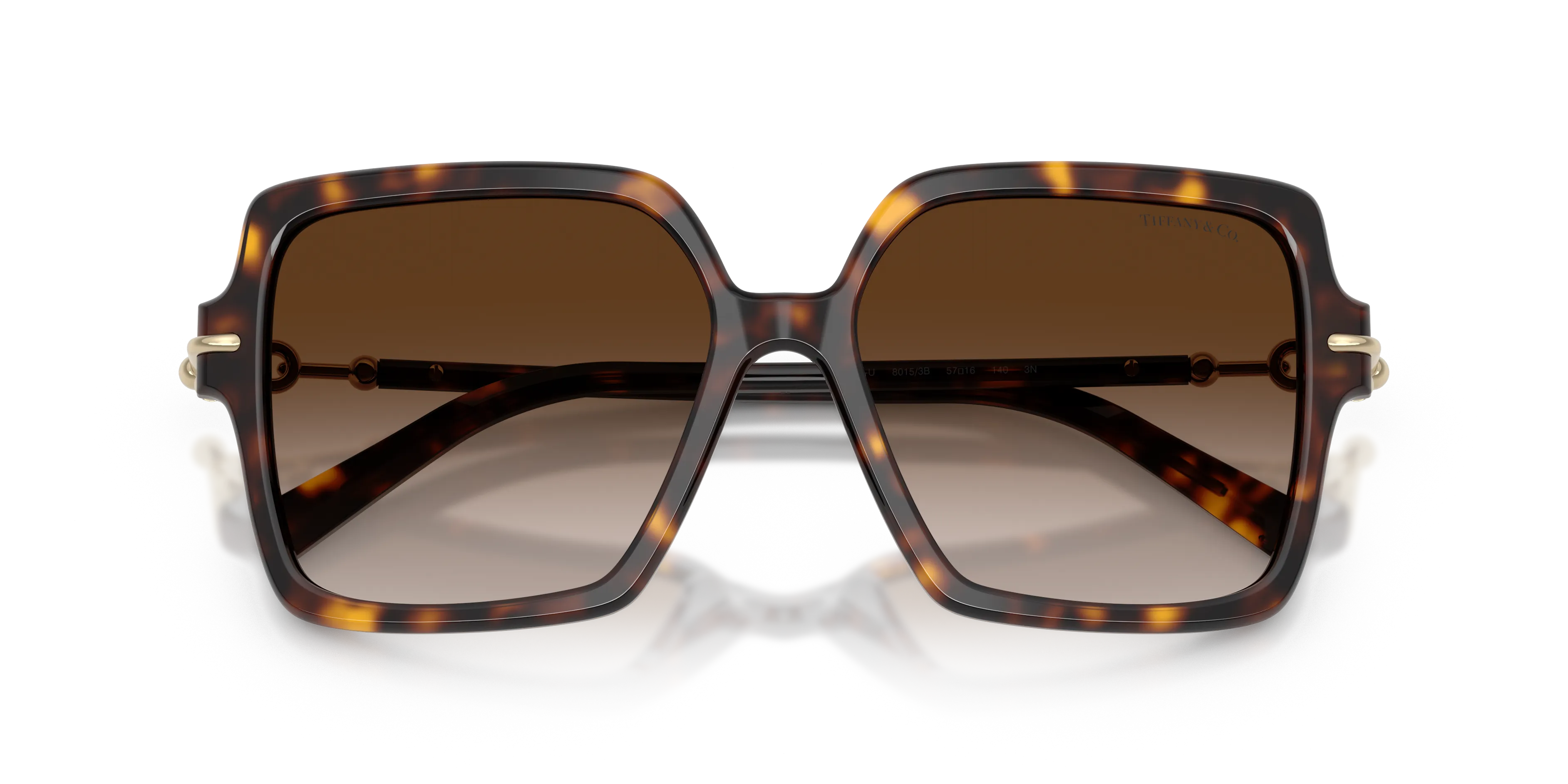 Tiffany TF4260U 80153B Occhiali da sole Acetato Tartaruga Marrone Squadrata Normale Sfumato - immagine 2