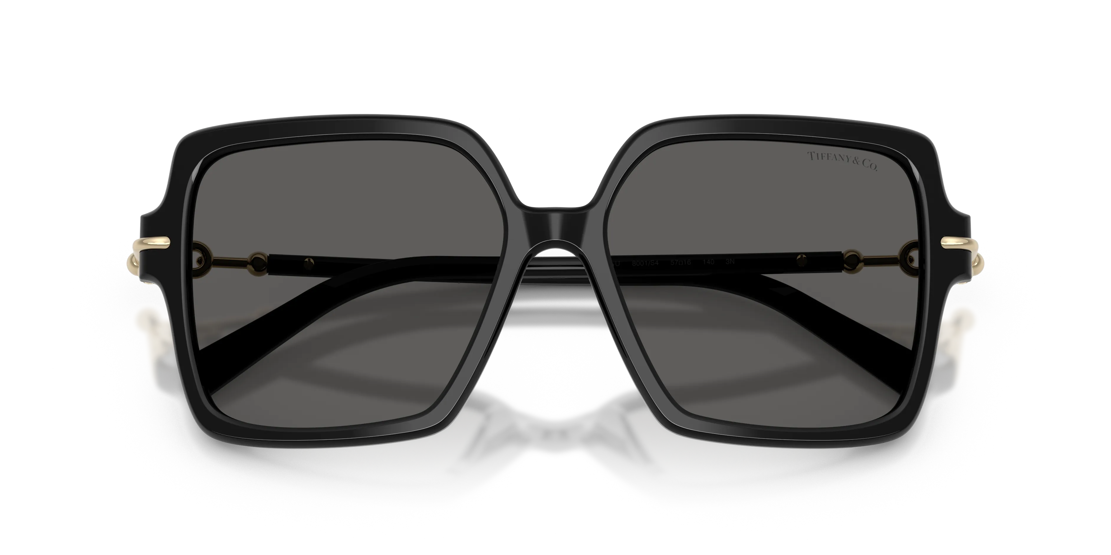 Tiffany TF4260U 8001S4 Occhiali da sole Acetato Nero Grigio Squadrata Normale - immagine 2