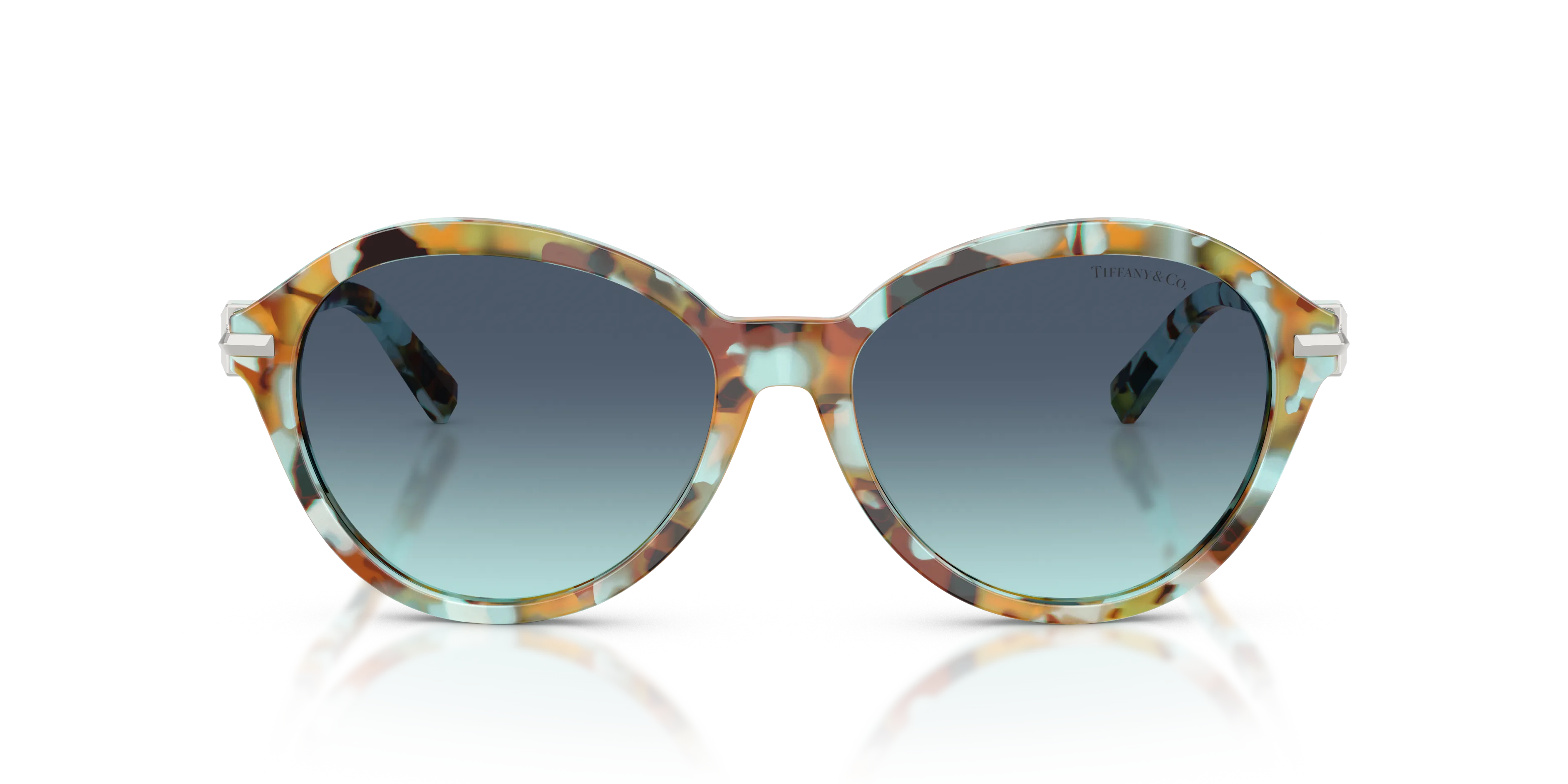 Tiffany TF4259 84419S Occhiali da sole Acetato Tartaruga Blu Rotonda Normale Sfumato - immagine 3