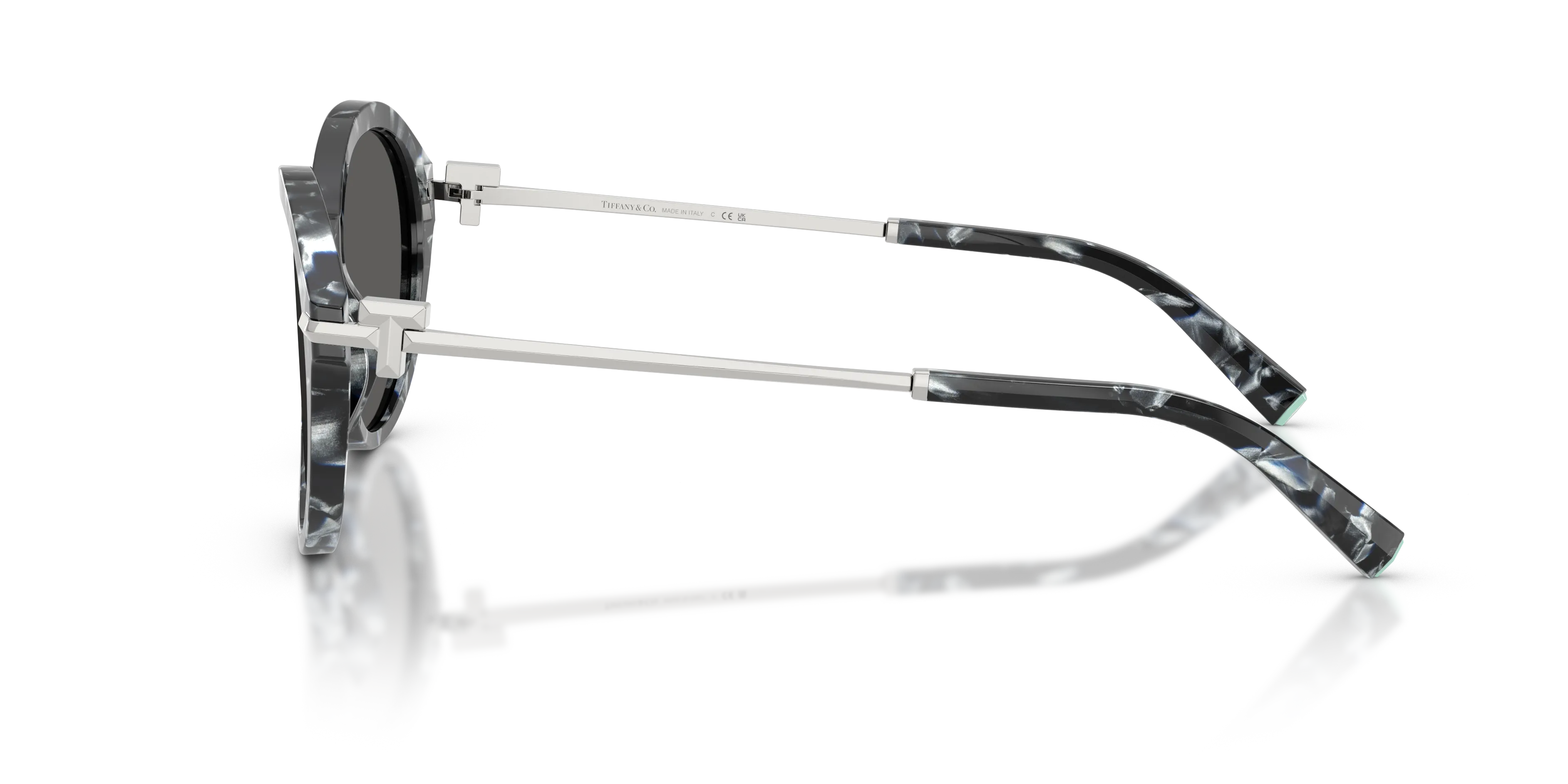 Tiffany TF4259 8428S4 Occhiali da sole Acetato Tartaruga Grigio Rotonda Normale - immagine 4