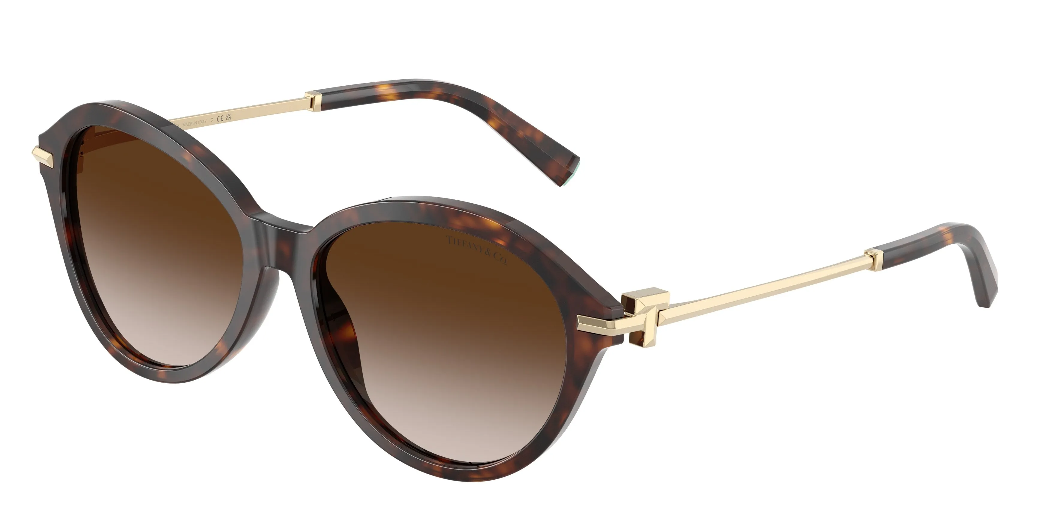 Tiffany TF4259 80153B Occhiali da sole Acetato Tartaruga Marrone Rotonda Normale Sfumato - immagine 1