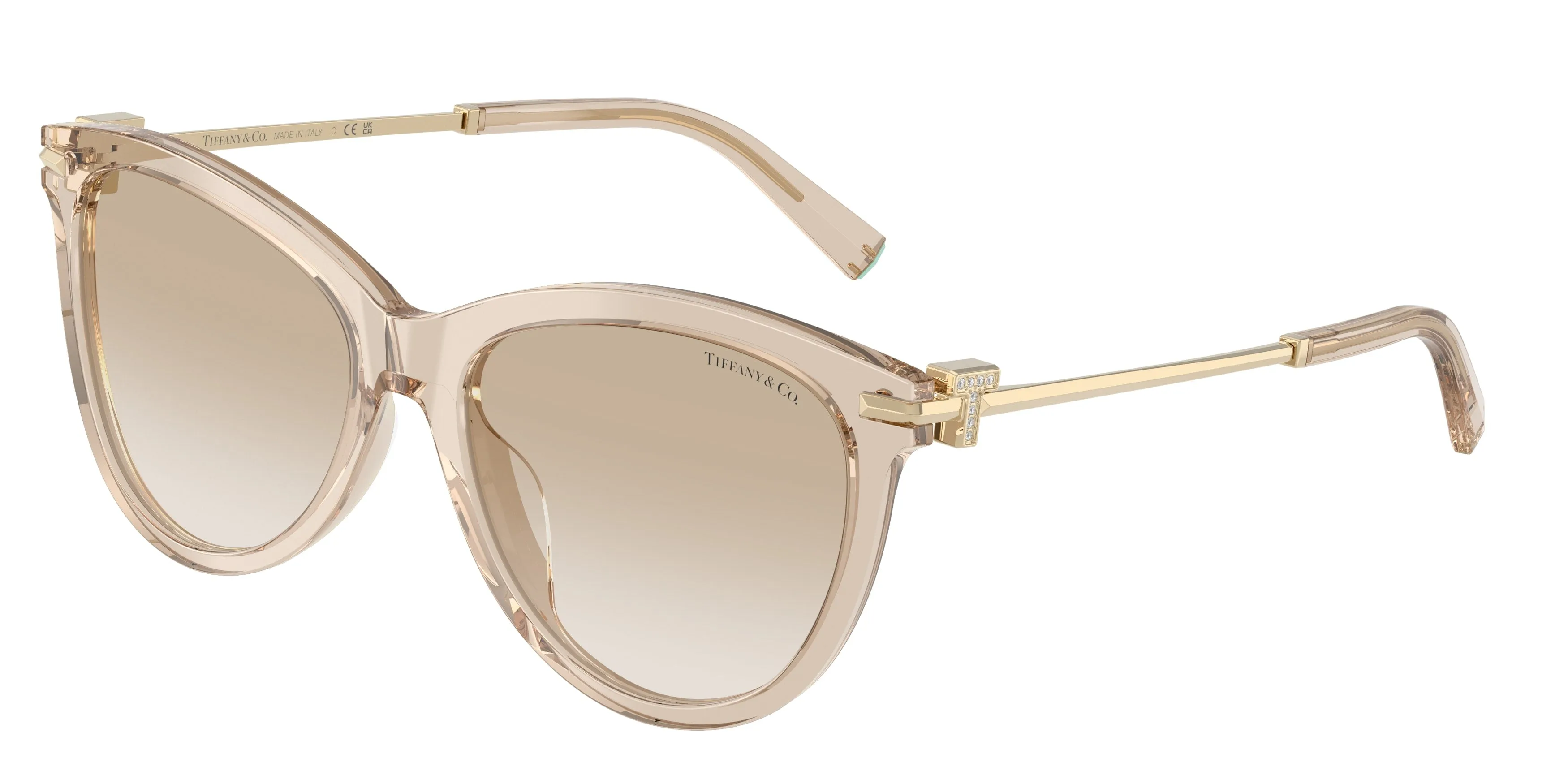 Tiffany TF4258BU 844511 Occhiali da sole Acetato Marrone Grigio Pantos Normale Sfumato - immagine 1