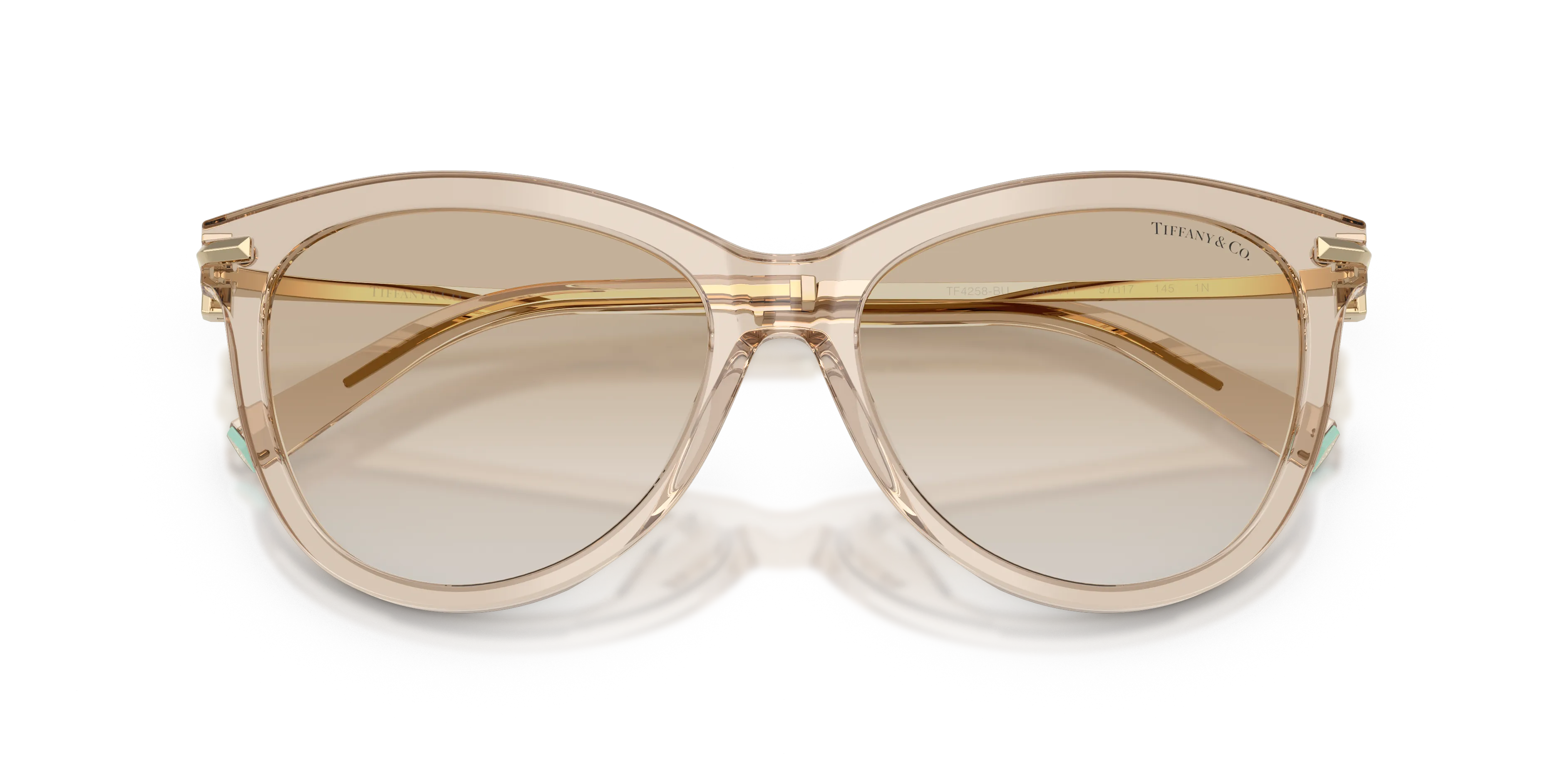 Tiffany TF4258BU 844511 Occhiali da sole Acetato Marrone Grigio Pantos Normale Sfumato - immagine 2
