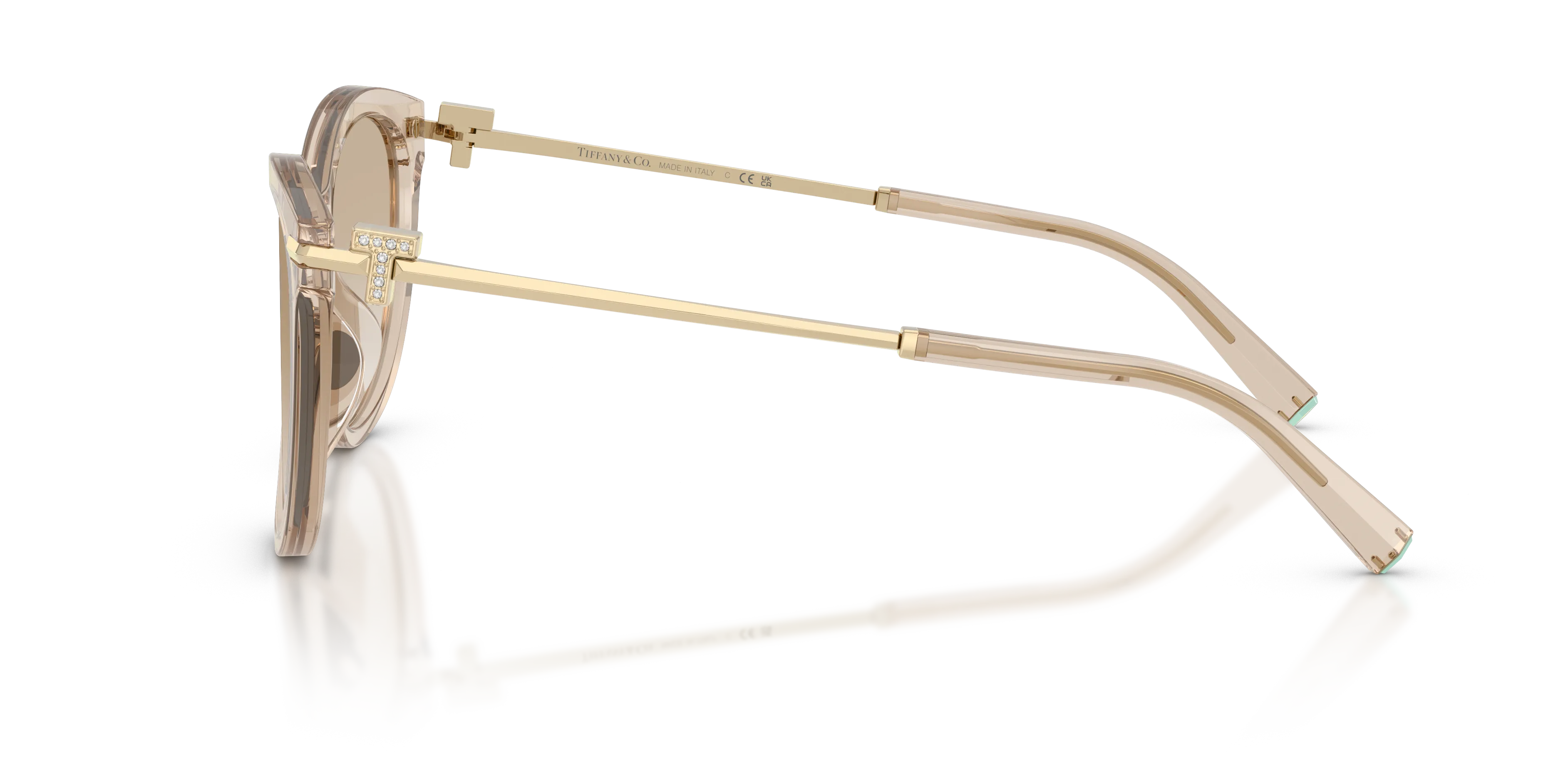 Tiffany TF4258BU 844511 Occhiali da sole Acetato Marrone Grigio Pantos Normale Sfumato - immagine 4