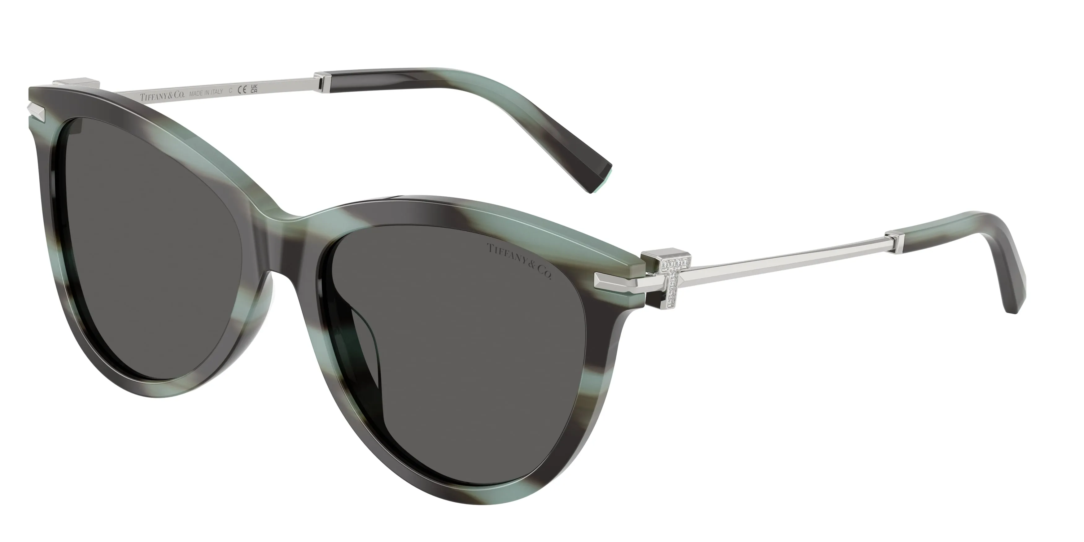 Tiffany TF4258BU 8443S4 Occhiali da sole Acetato Tartaruga Grigio Pantos Normale - immagine 1