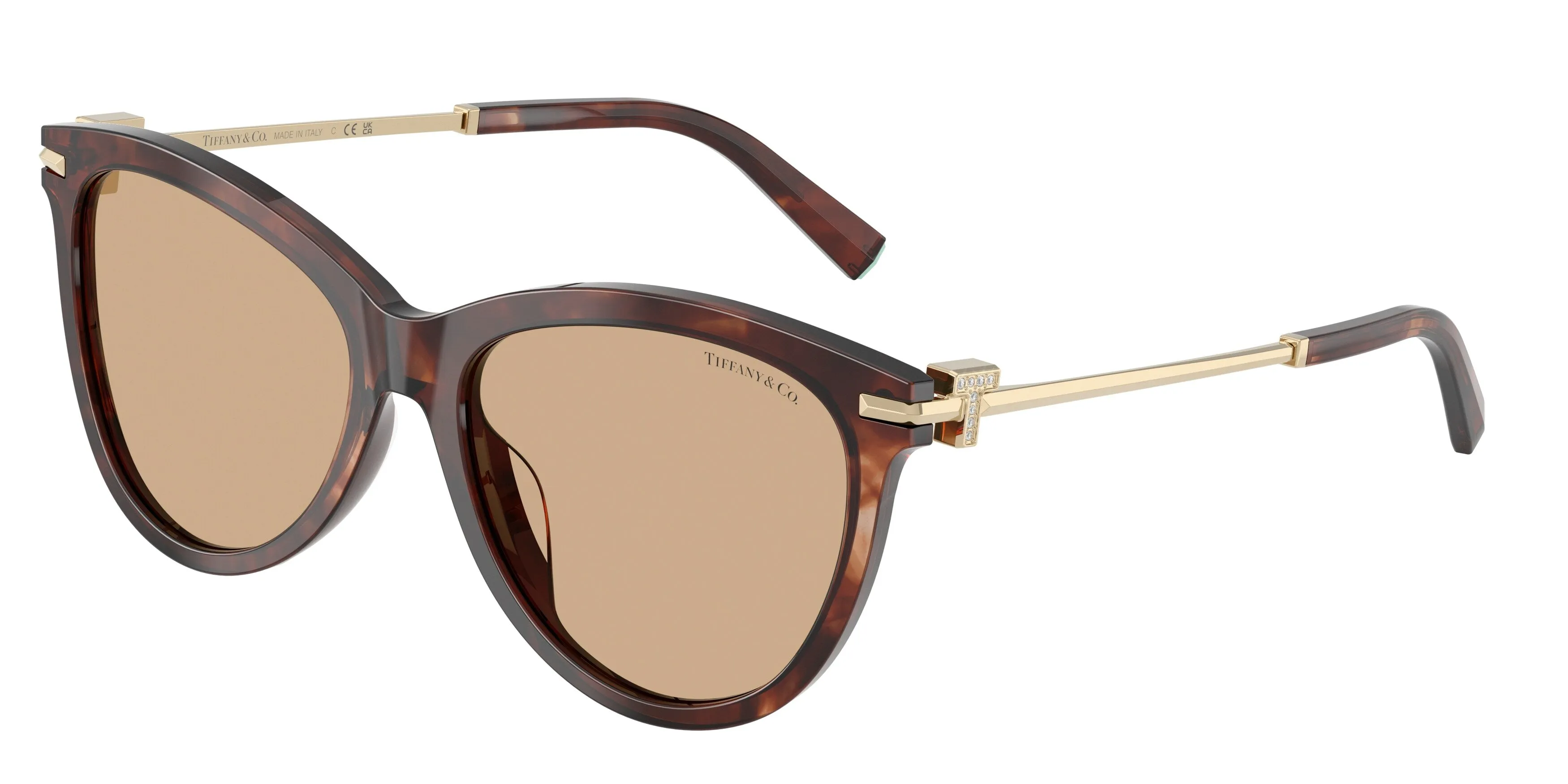 Tiffany TF4258BU 8421/8 Occhiali da sole Acetato Marrone Giallo Pantos Normale - immagine 1