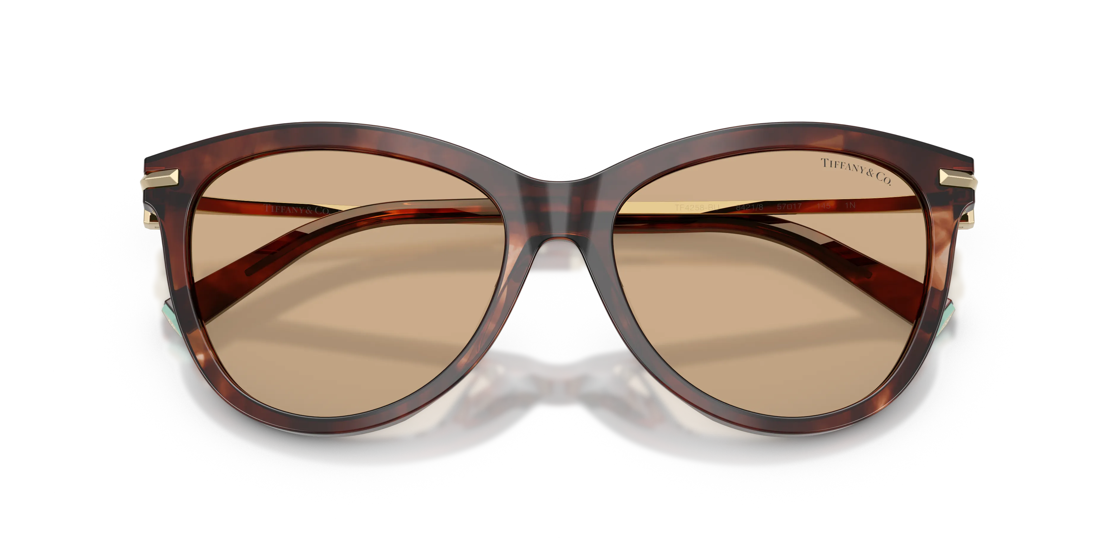 Tiffany TF4258BU 8421/8 Occhiali da sole Acetato Marrone Giallo Pantos Normale - immagine 2