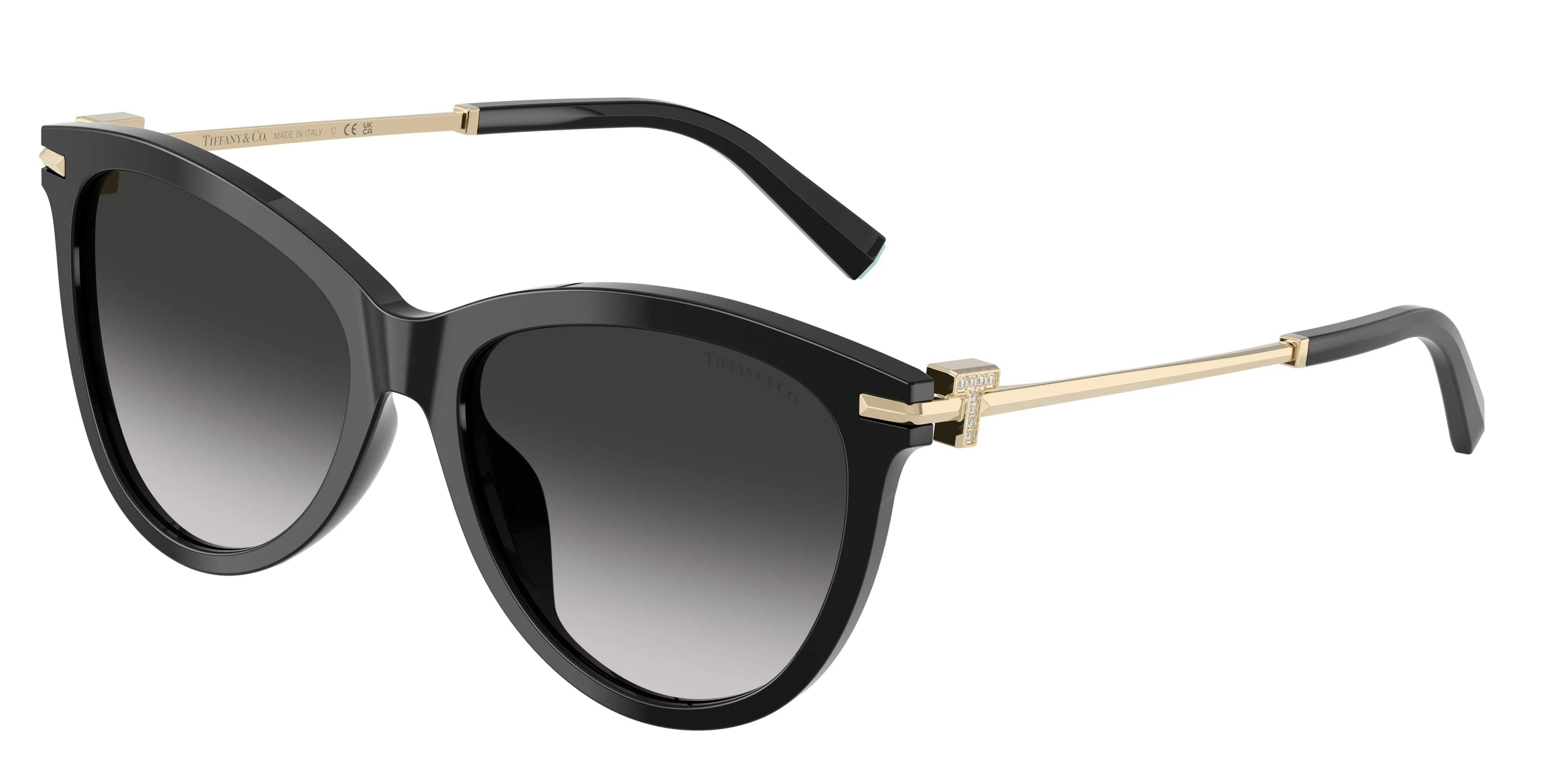 Tiffany TF4258BU 80013C Occhiali da sole Acetato Nero Grigio Pantos Normale Sfumato - immagine 1