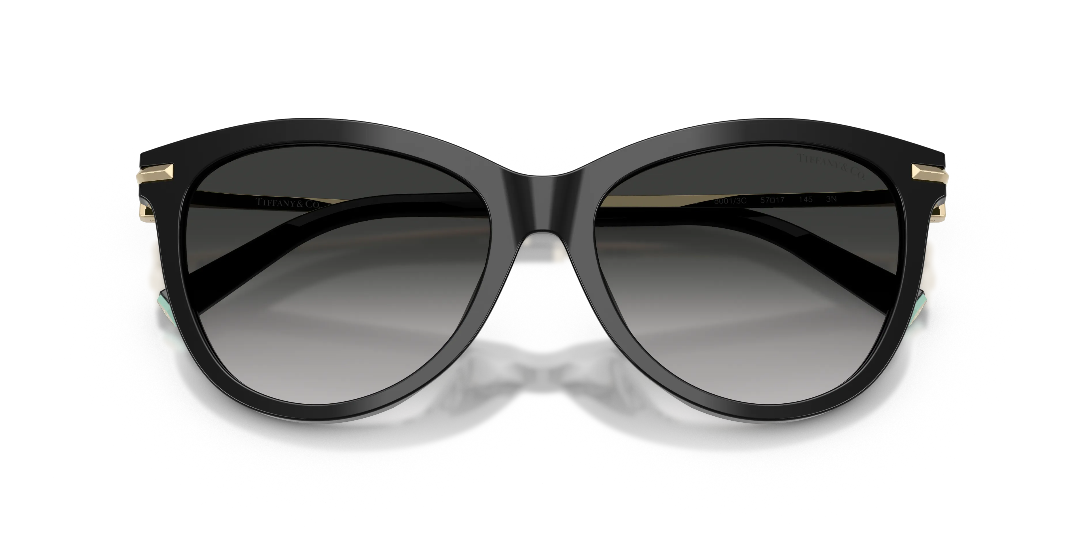 Tiffany TF4258BU 80013C Occhiali da sole Acetato Nero Grigio Pantos Normale Sfumato - immagine 2