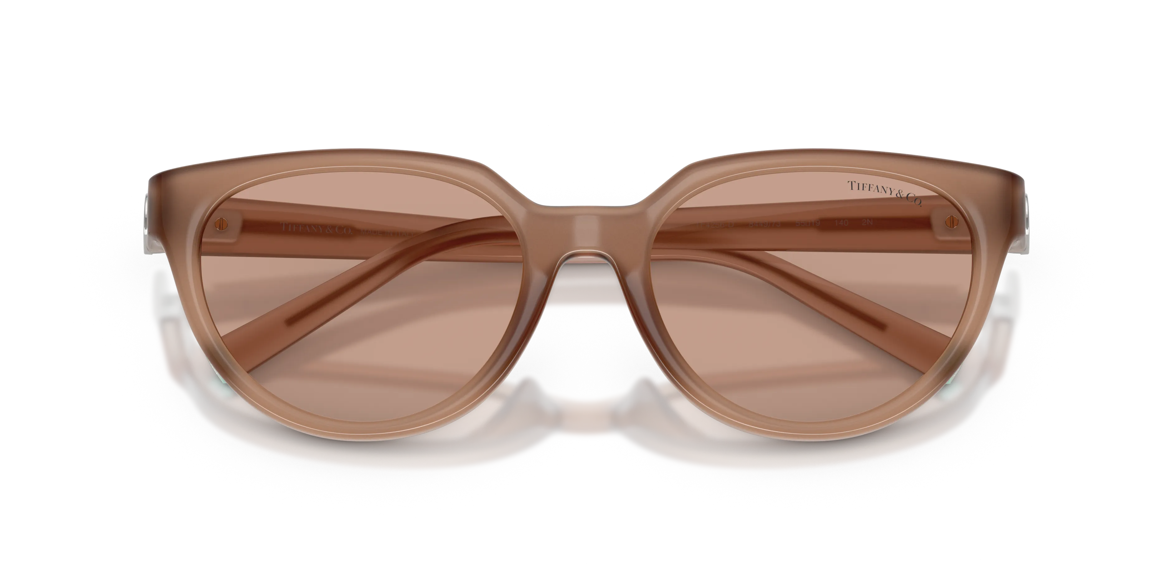 Tiffany TF4256D 844973 Occhiali da sole Iniettato Marrone Marrone Cat Eye Normale - immagine 2