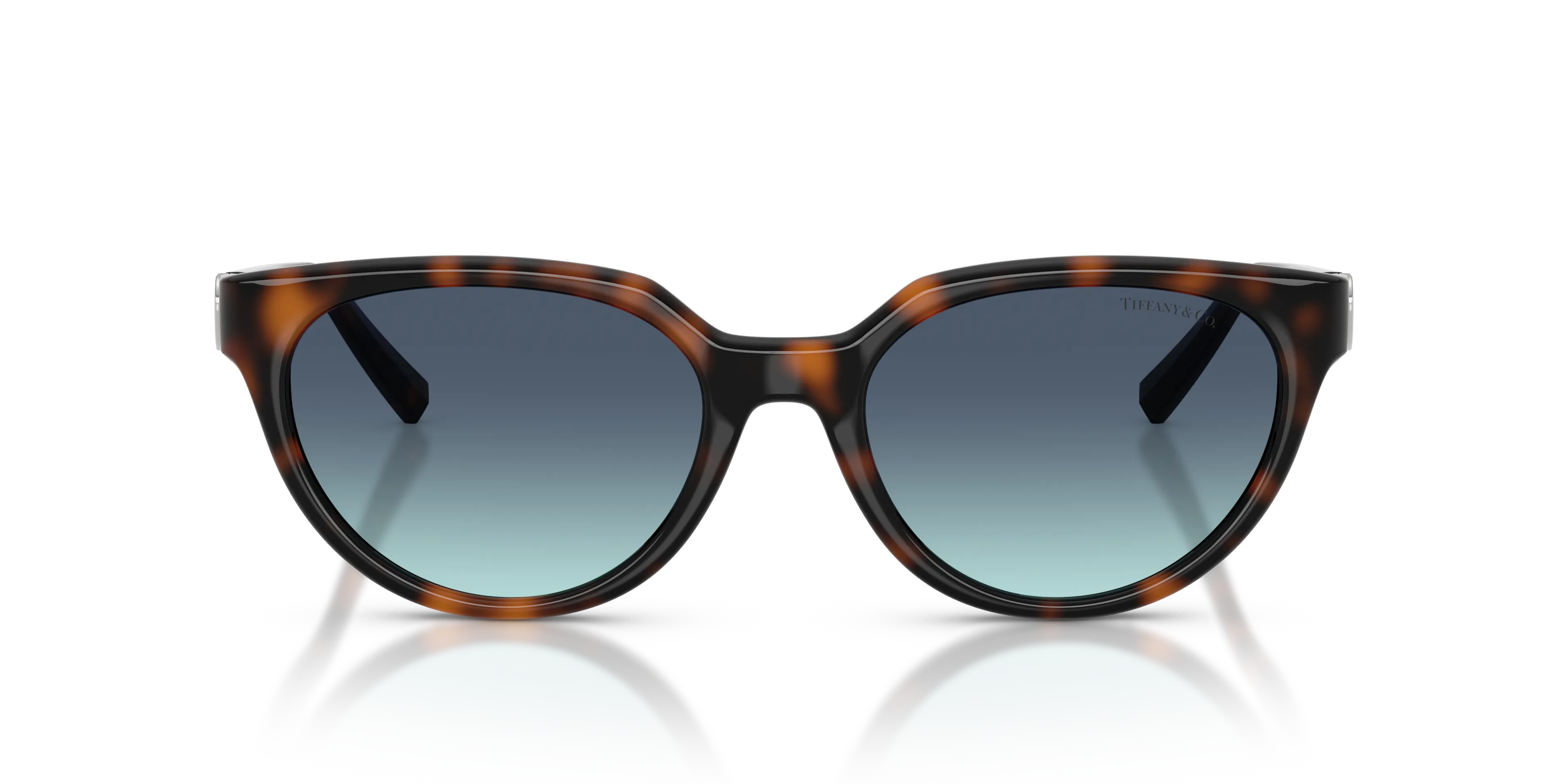 Tiffany TF4256D 80159S Occhiali da sole Iniettato Tartaruga Blu Cat Eye Normale Sfumato - immagine 3