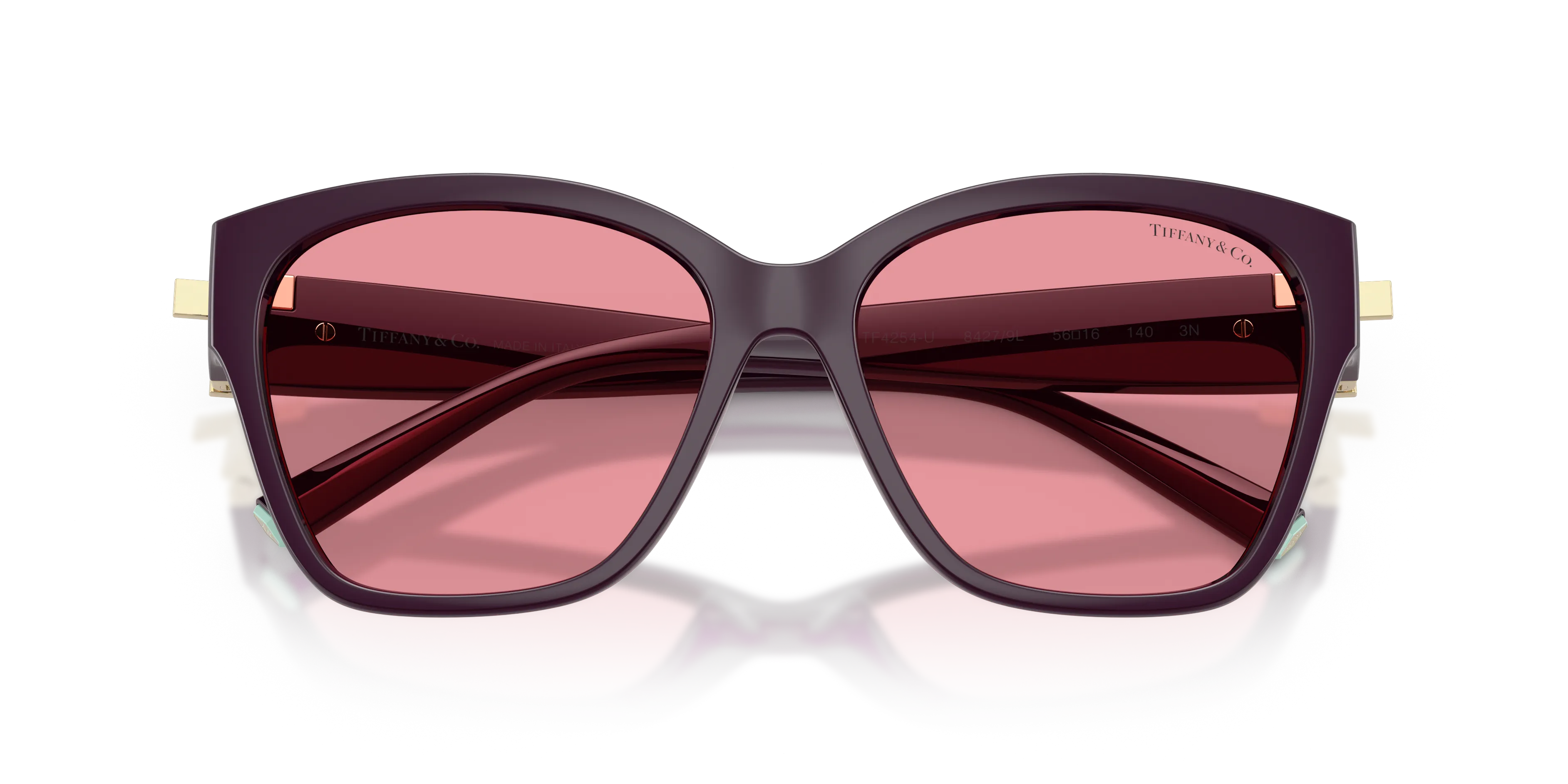 Tiffany TF4254U 84279L Occhiali da sole Iniettato Nero Rosa Squadrata Specchiate - immagine 2