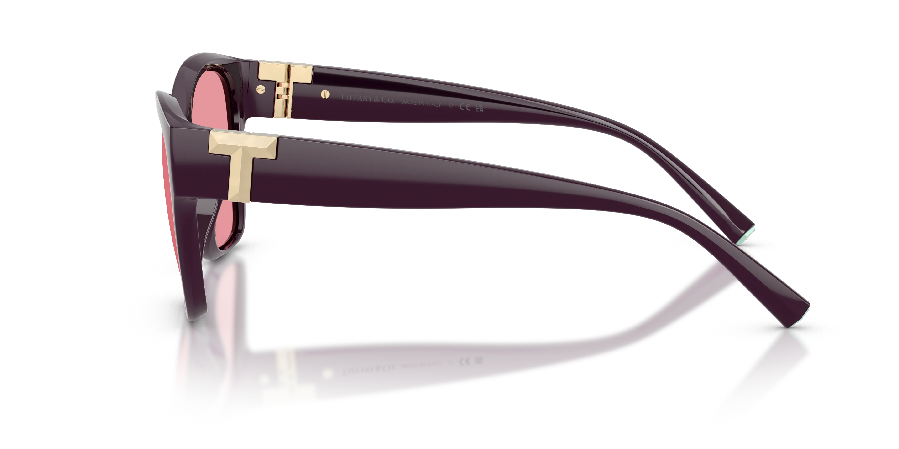 Tiffany TF4254U 84279L Occhiali da sole Iniettato Nero Rosa Squadrata Specchiate - immagine 4