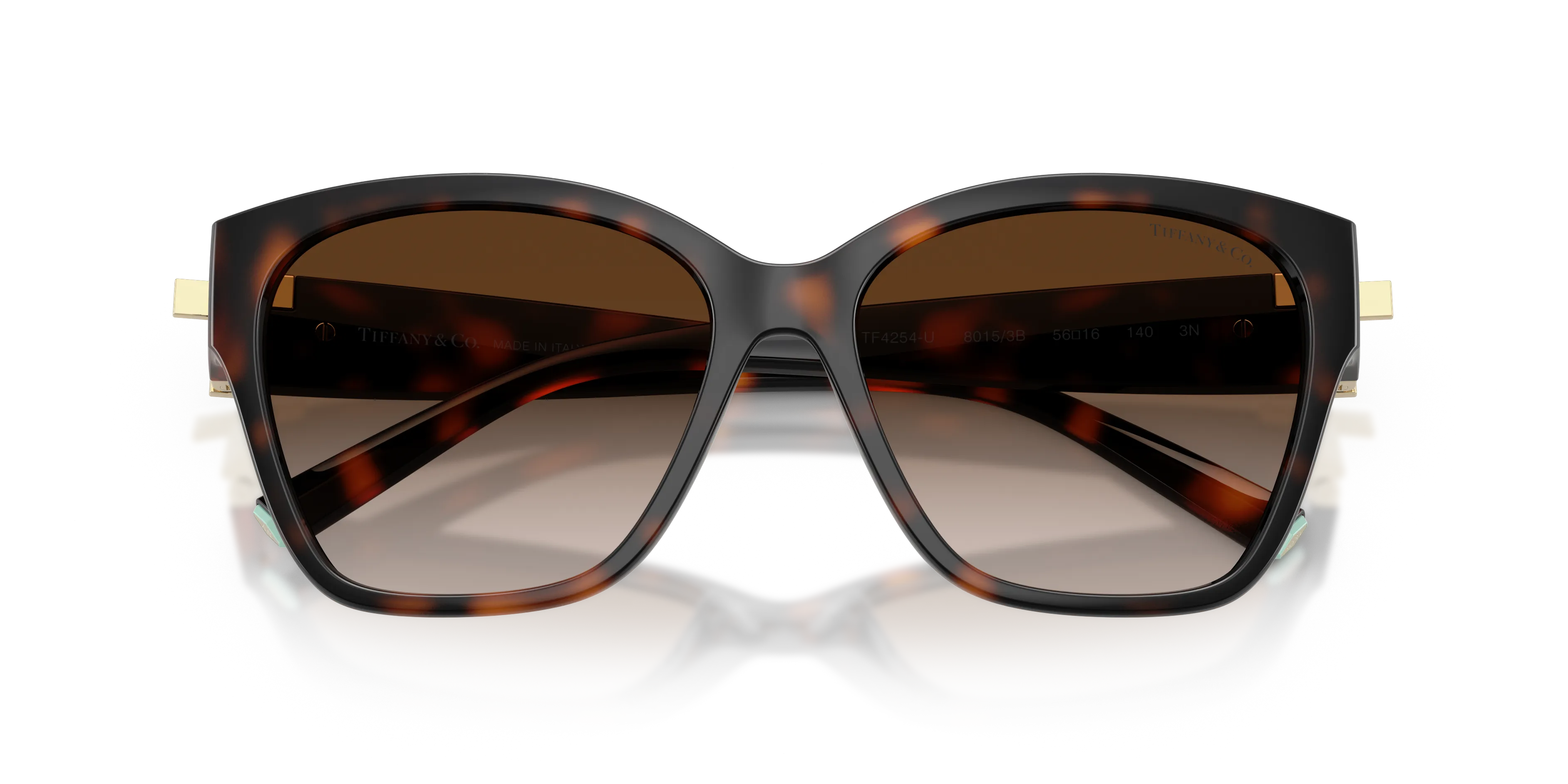 Tiffany TF4254U 80153B Occhiali da sole Iniettato Tartaruga Marrone Squadrata Normale Sfumato - immagine 2