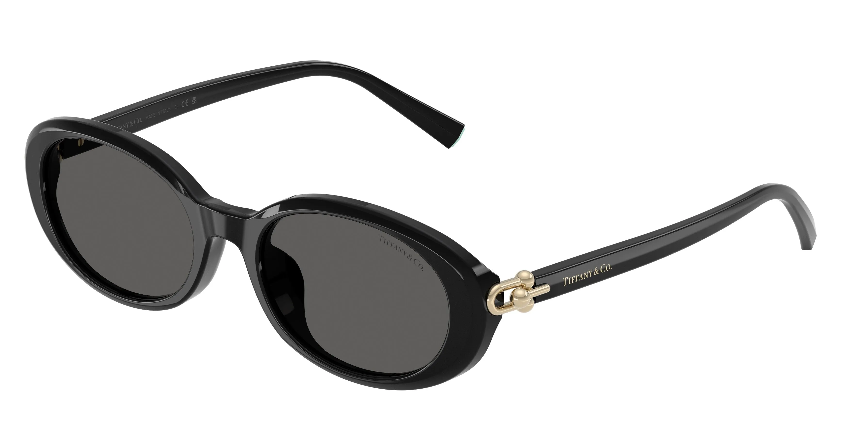 Tiffany TF4242D 8361S4 Occhiali da sole Acetato Nero Grigio Rotonda Normale - immagine 1