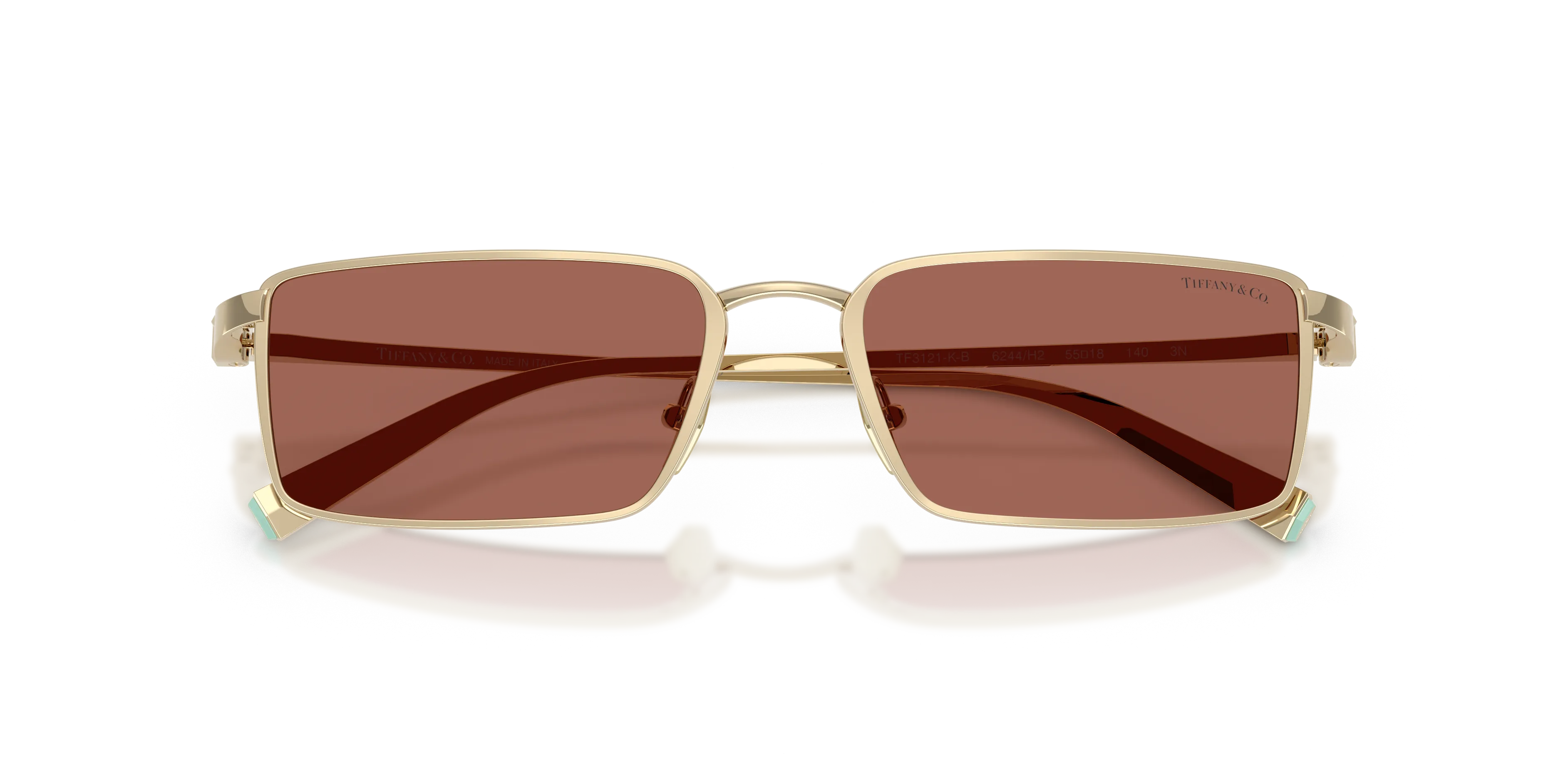 Tiffany TF3121KB 6244H2 Occhiali da sole Metallo Oro Marrone Squadrata Normale - immagine 2
