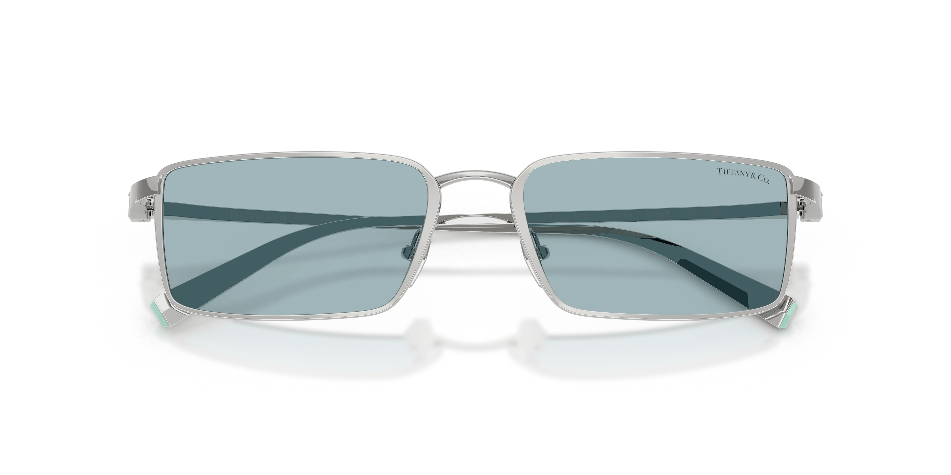 Tiffany TF3121KB 623756 Occhiali da sole Metallo Argento Blu Squadrata Normale - immagine 2