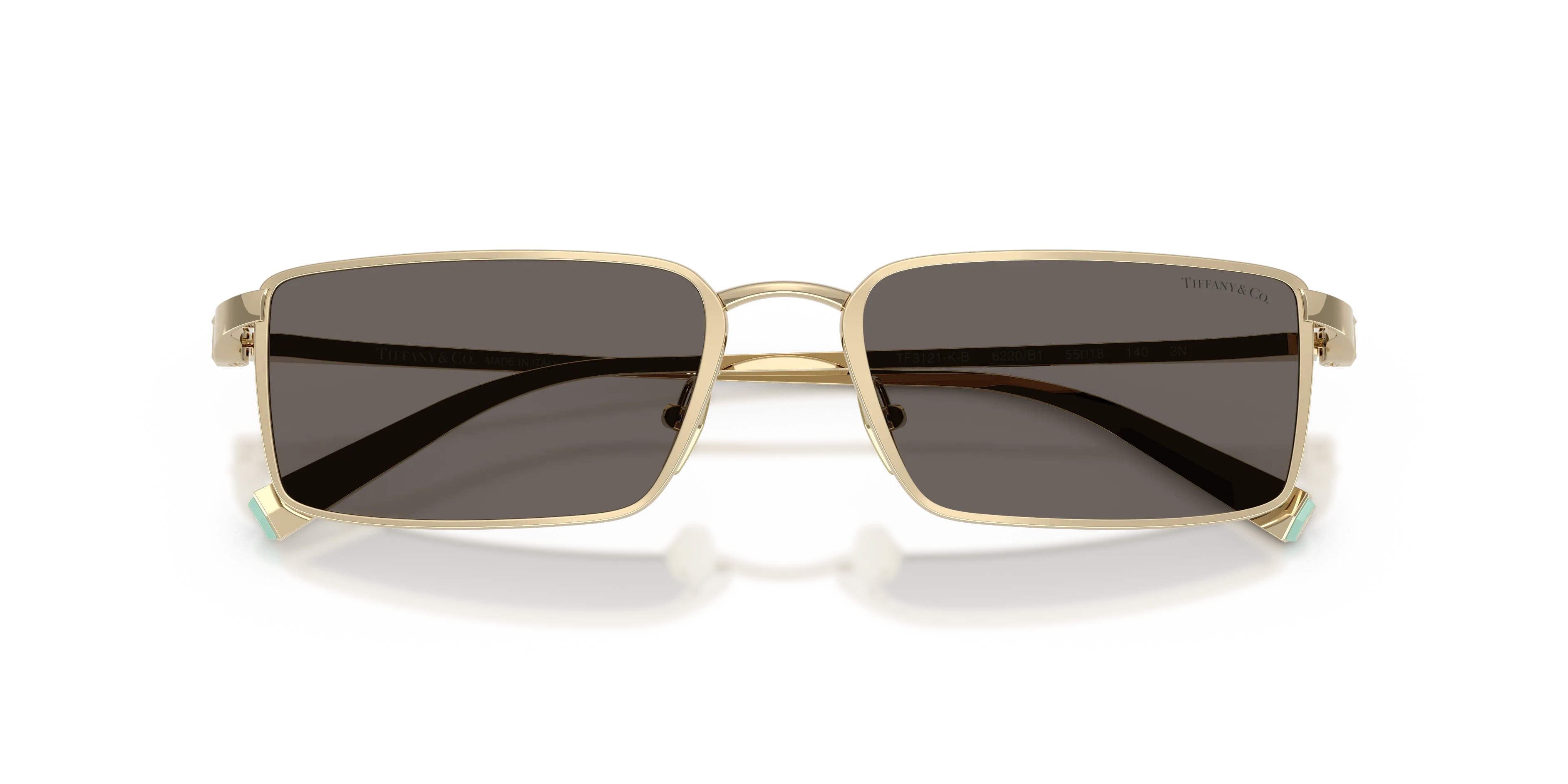 Tiffany TF3121KB 6220B1 Occhiali da sole Metallo Oro Grigio Squadrata Normale - immagine 2