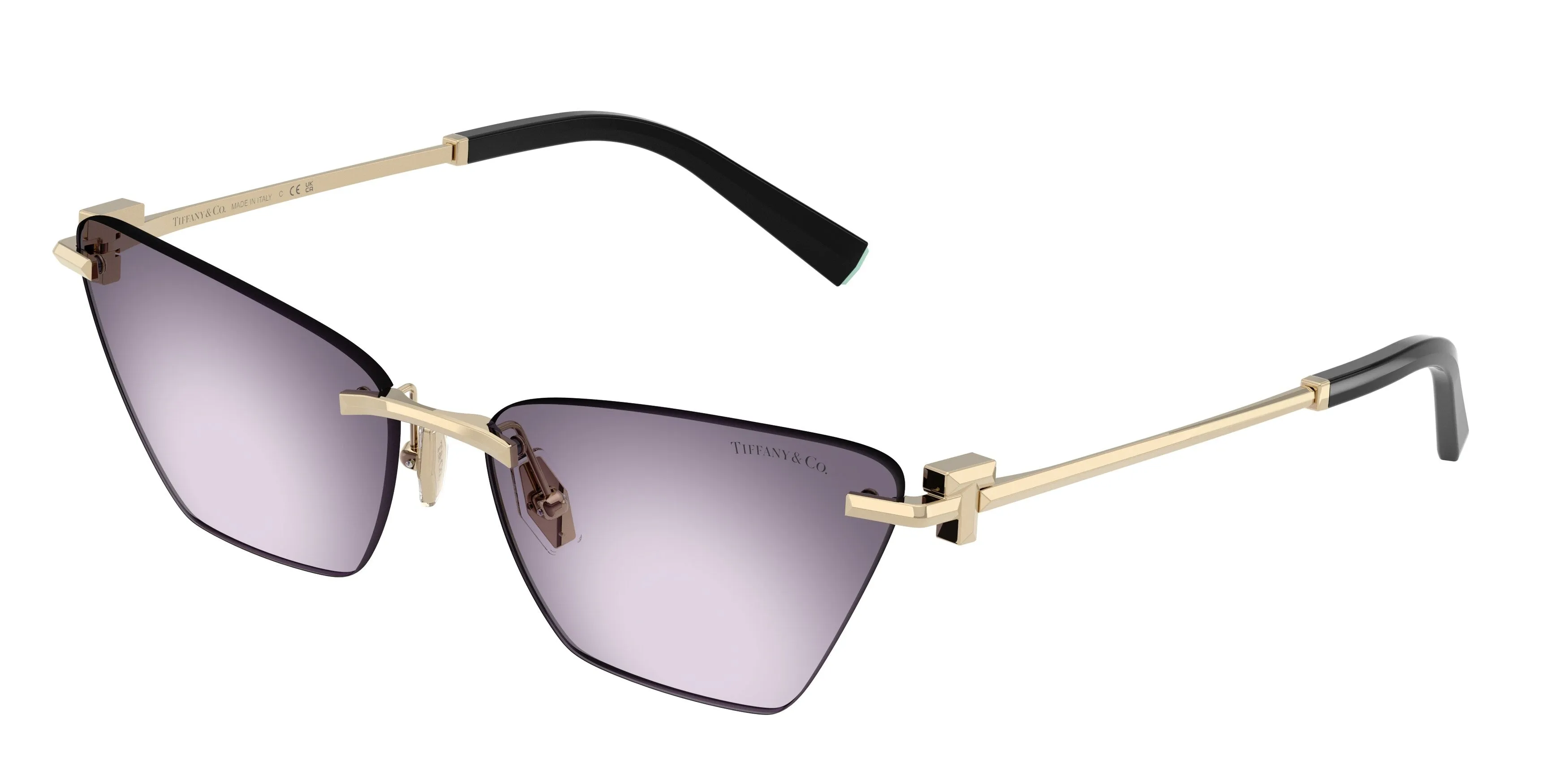 Tiffany TF3120 62438H Occhiali da sole Metallo Oro Viola Farfalla Normale - immagine 1