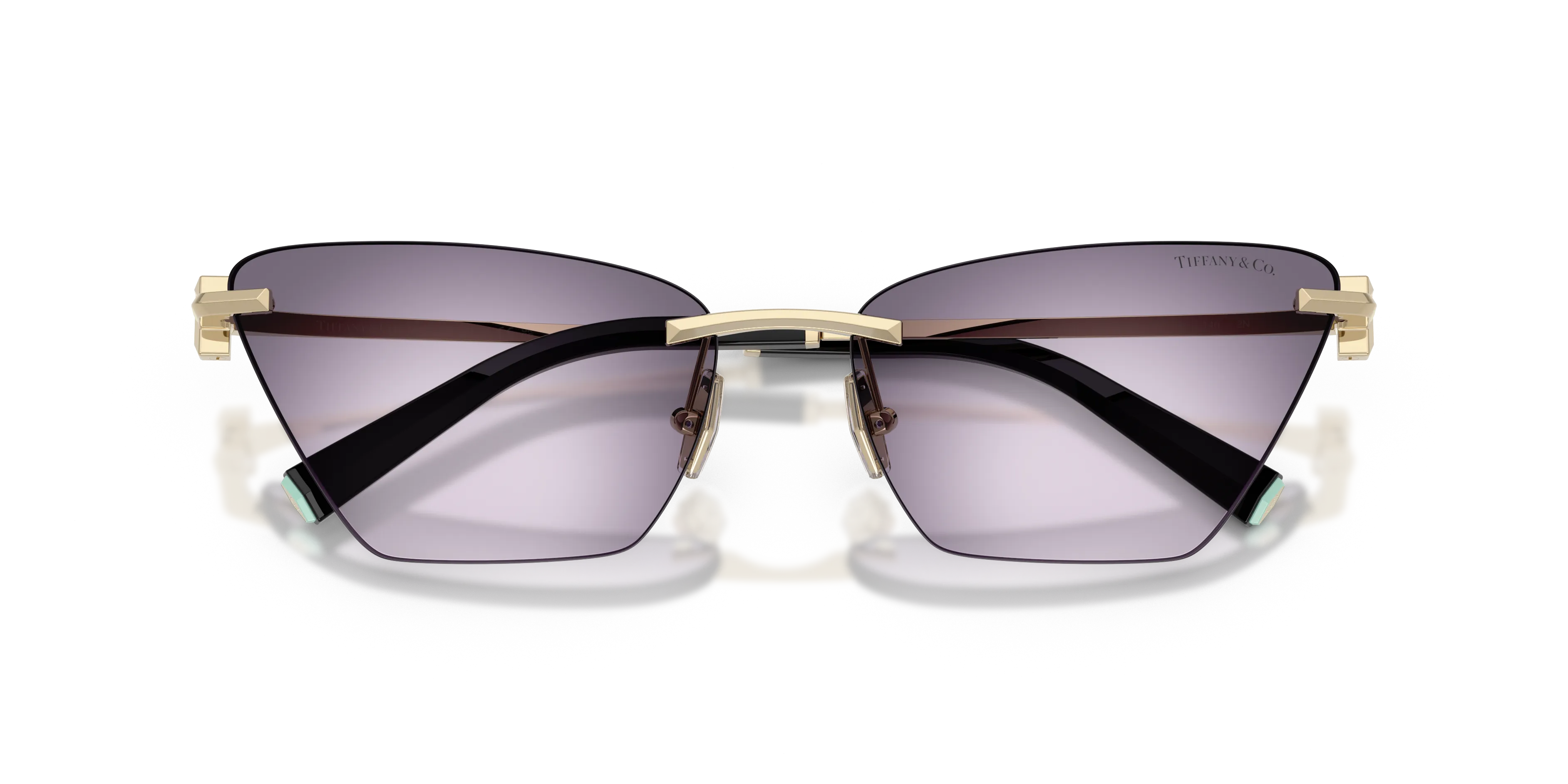Tiffany TF3120 62438H Occhiali da sole Metallo Oro Viola Farfalla Normale - immagine 2