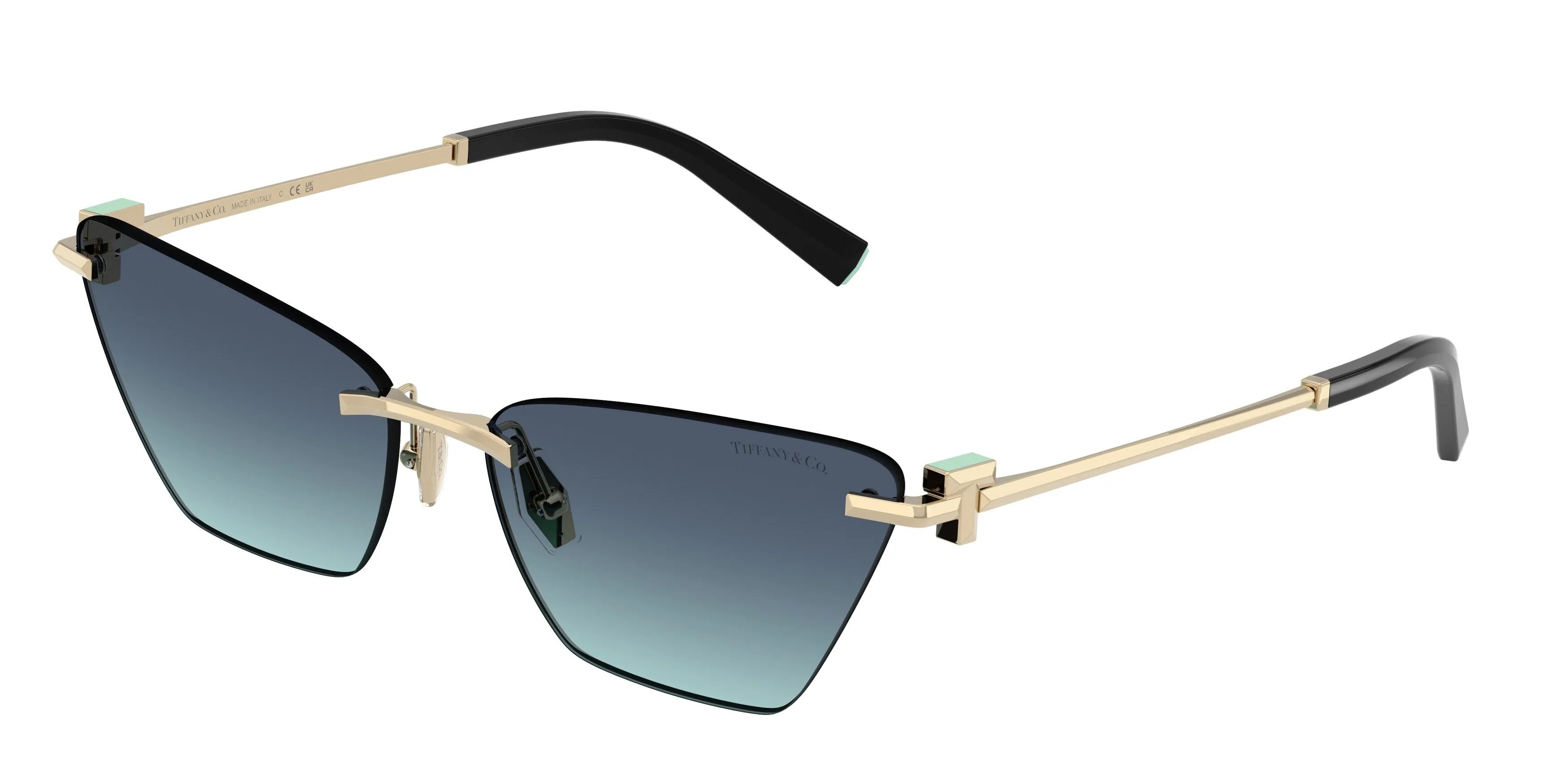 Tiffany TF3120 60219S Occhiali da sole Metallo Oro Blu Farfalla Normale Sfumato - immagine 1