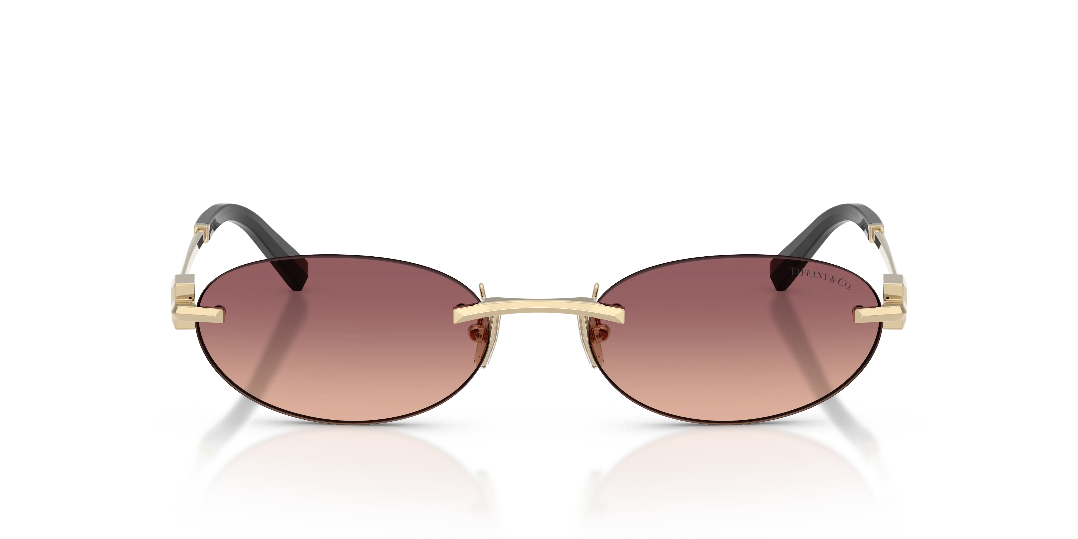 Tiffany TF3119D 62408D Occhiali da sole Metallo Oro Rosa Rotonda Normale Sfumato - immagine 3