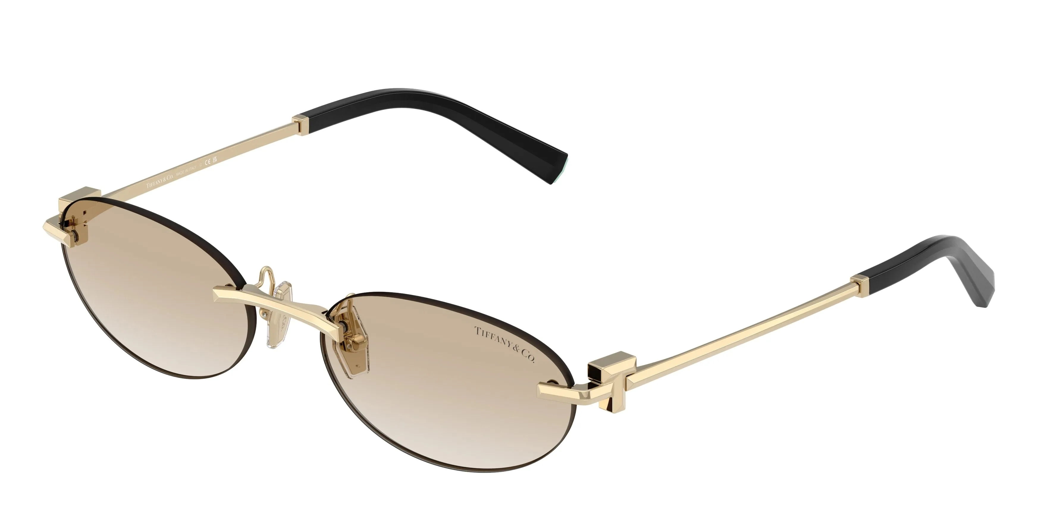 Tiffany TF3119D 623911 Occhiali da sole Metallo Oro Grigio Rotonda Normale Sfumato - immagine 1