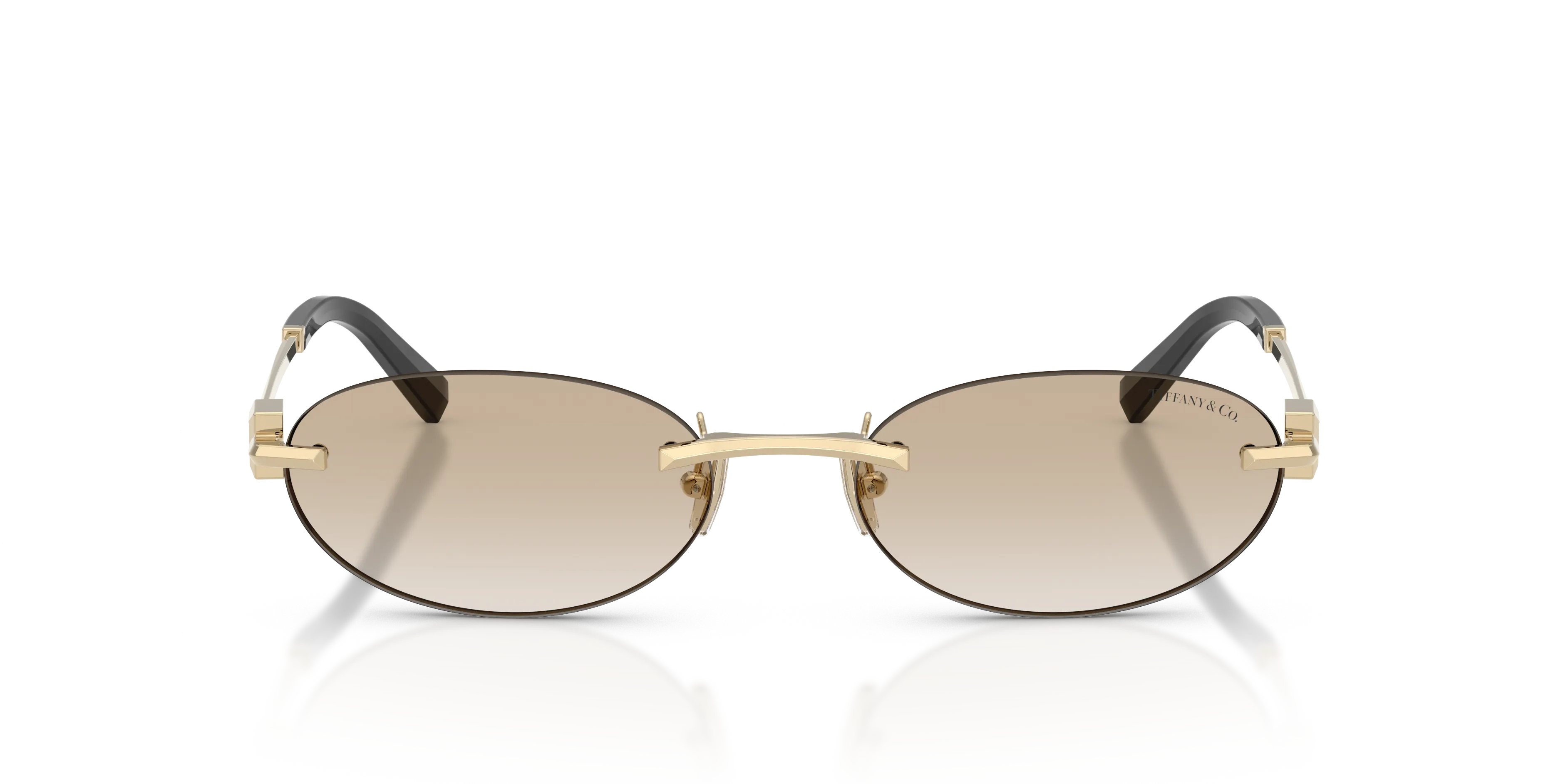 Tiffany TF3119D 623911 Occhiali da sole Metallo Oro Grigio Rotonda Normale Sfumato - immagine 3