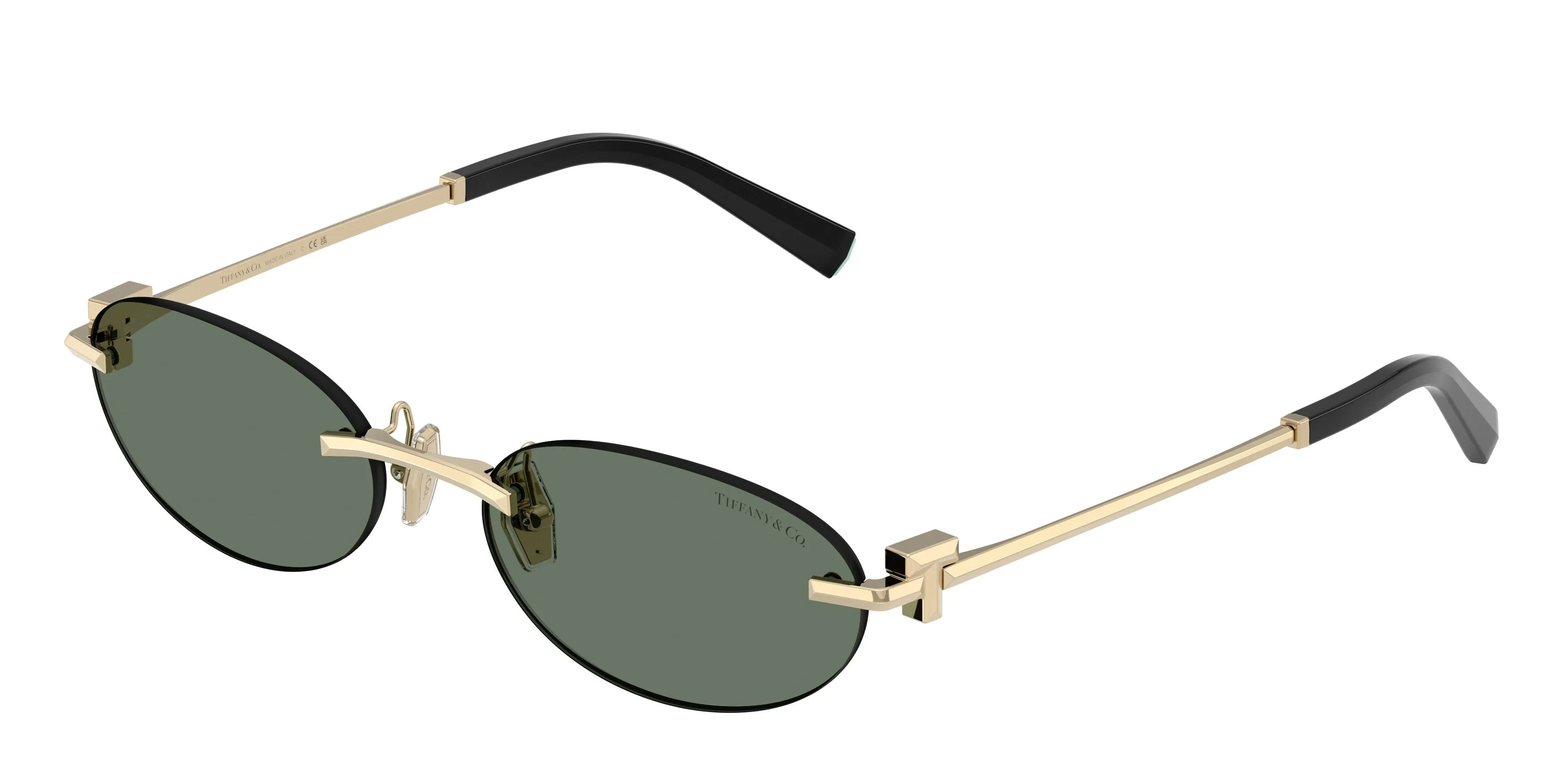 Tiffany TF3119D 623882 Occhiali da sole Metallo Oro Verde Rotonda Normale - immagine 1