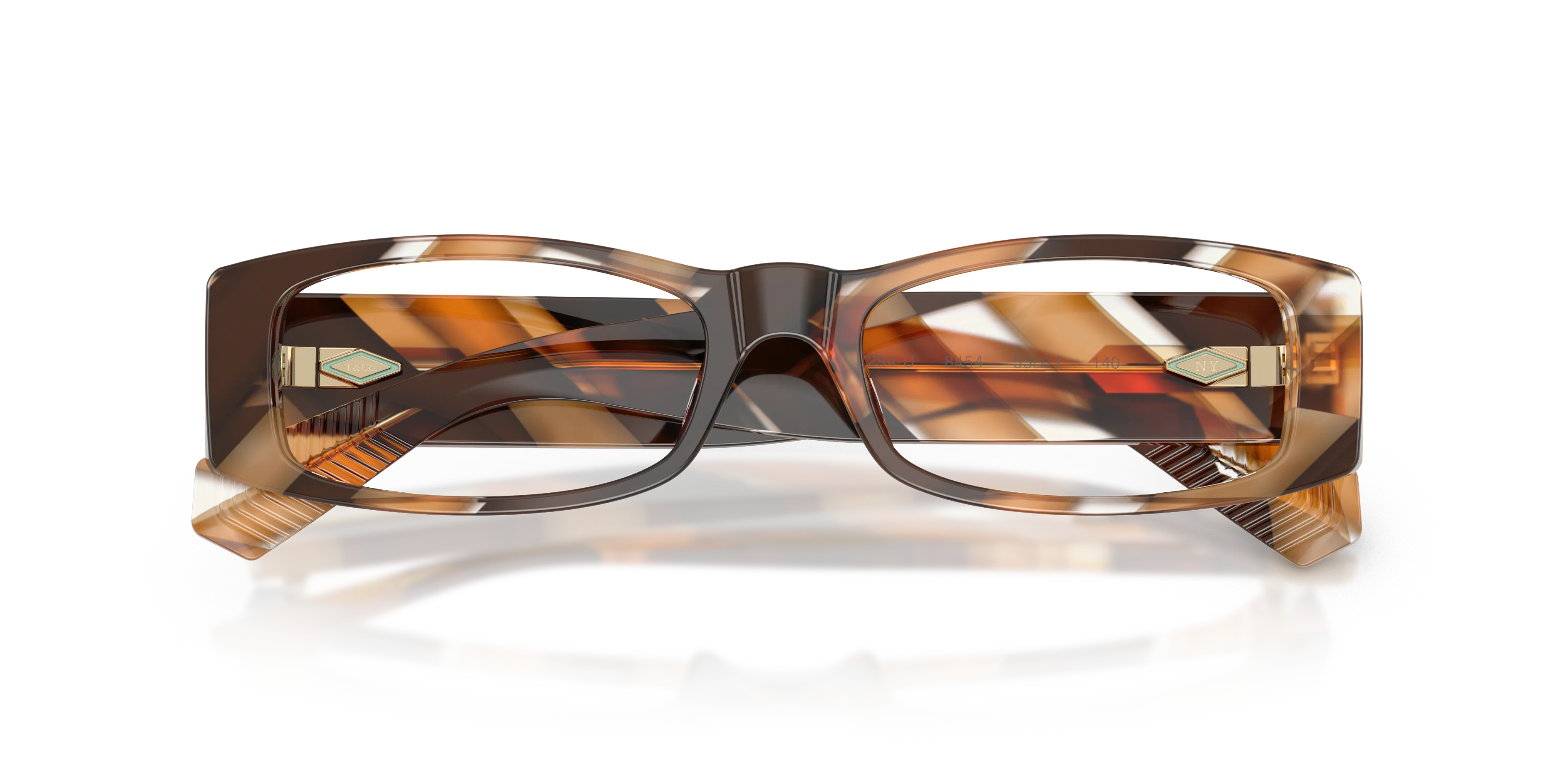 Tiffany TF2294U 8454 Montature da vista Acetato Marrone Trasparente Squadrata Normale - immagine 2
