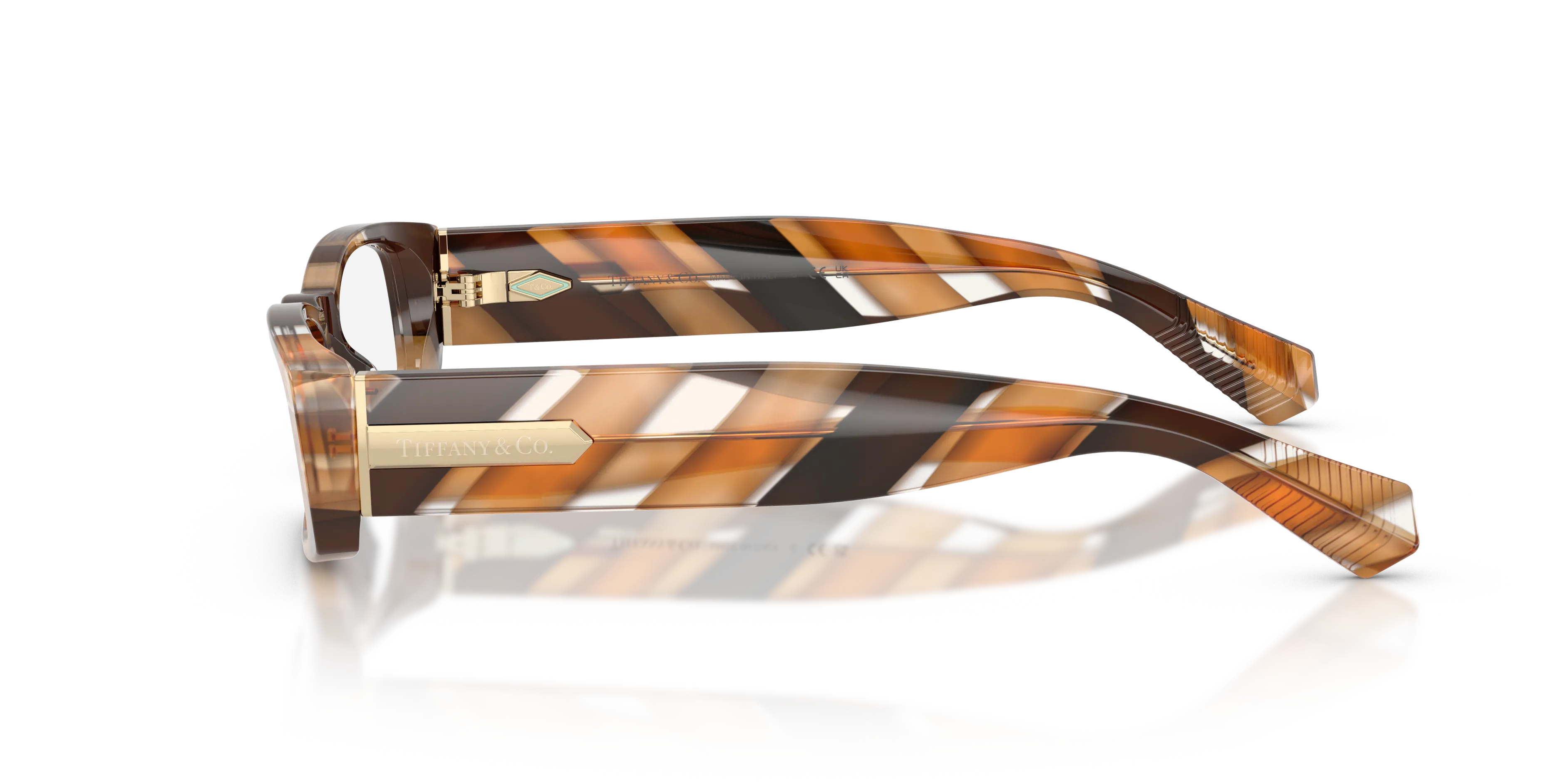 Tiffany TF2294U 8454 Montature da vista Acetato Marrone Trasparente Squadrata Normale - immagine 4